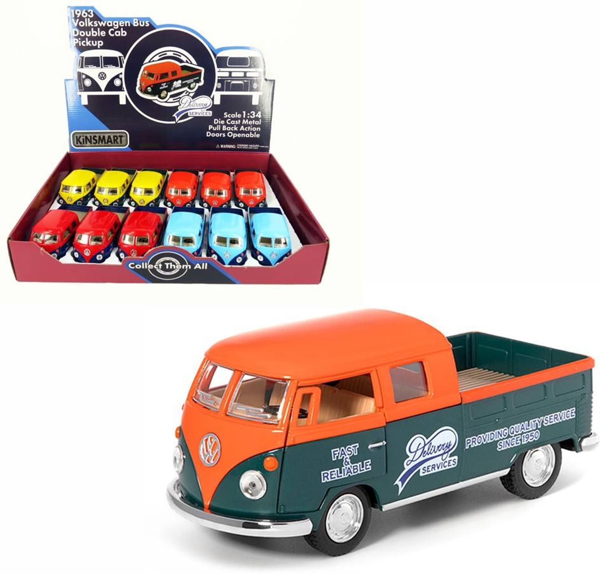 

VOLKSWAGEN BUS DOUBLE CAB PICKUP 1:34