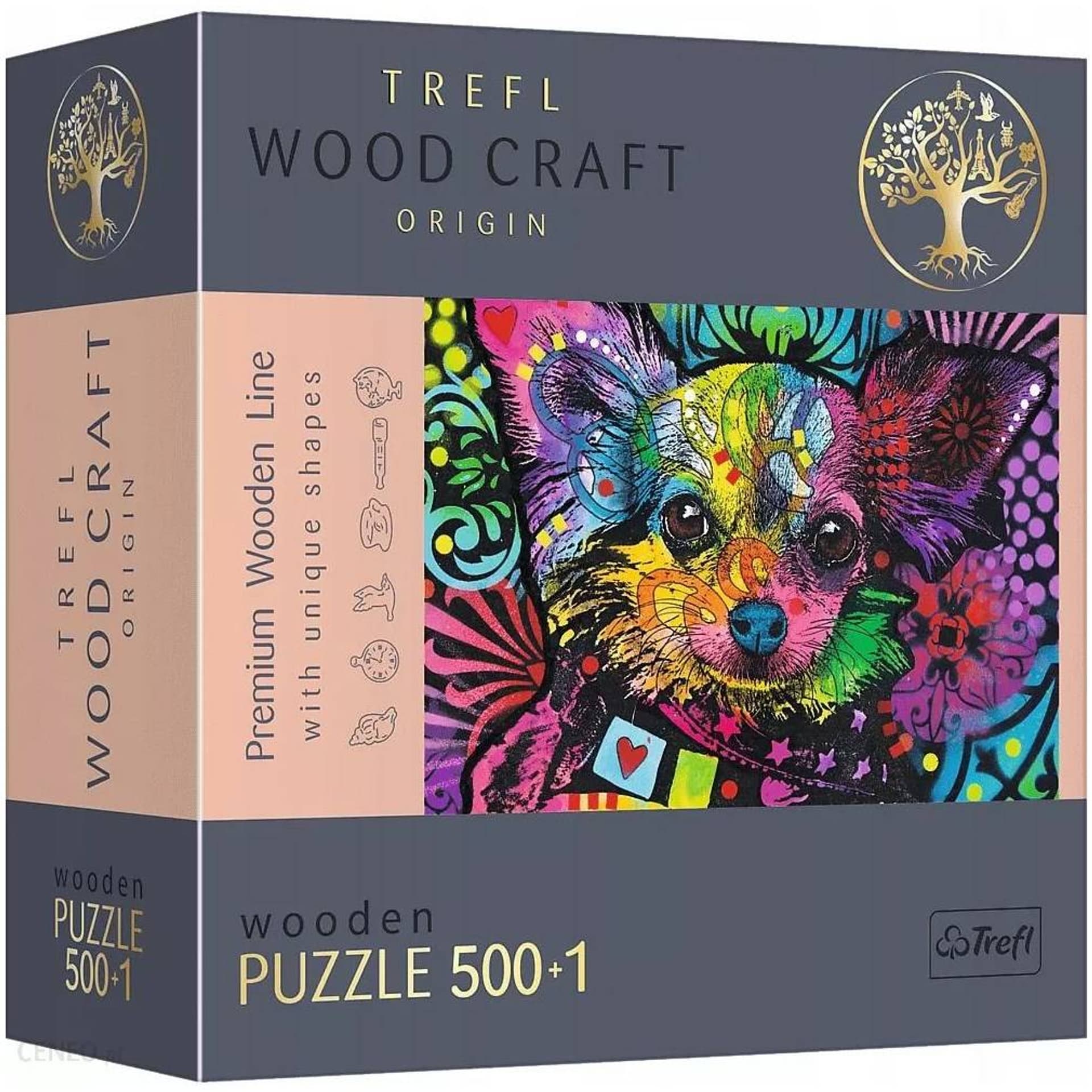 

PUZZLE DREWNIANE KOLOROWY SZCZENIAK *501