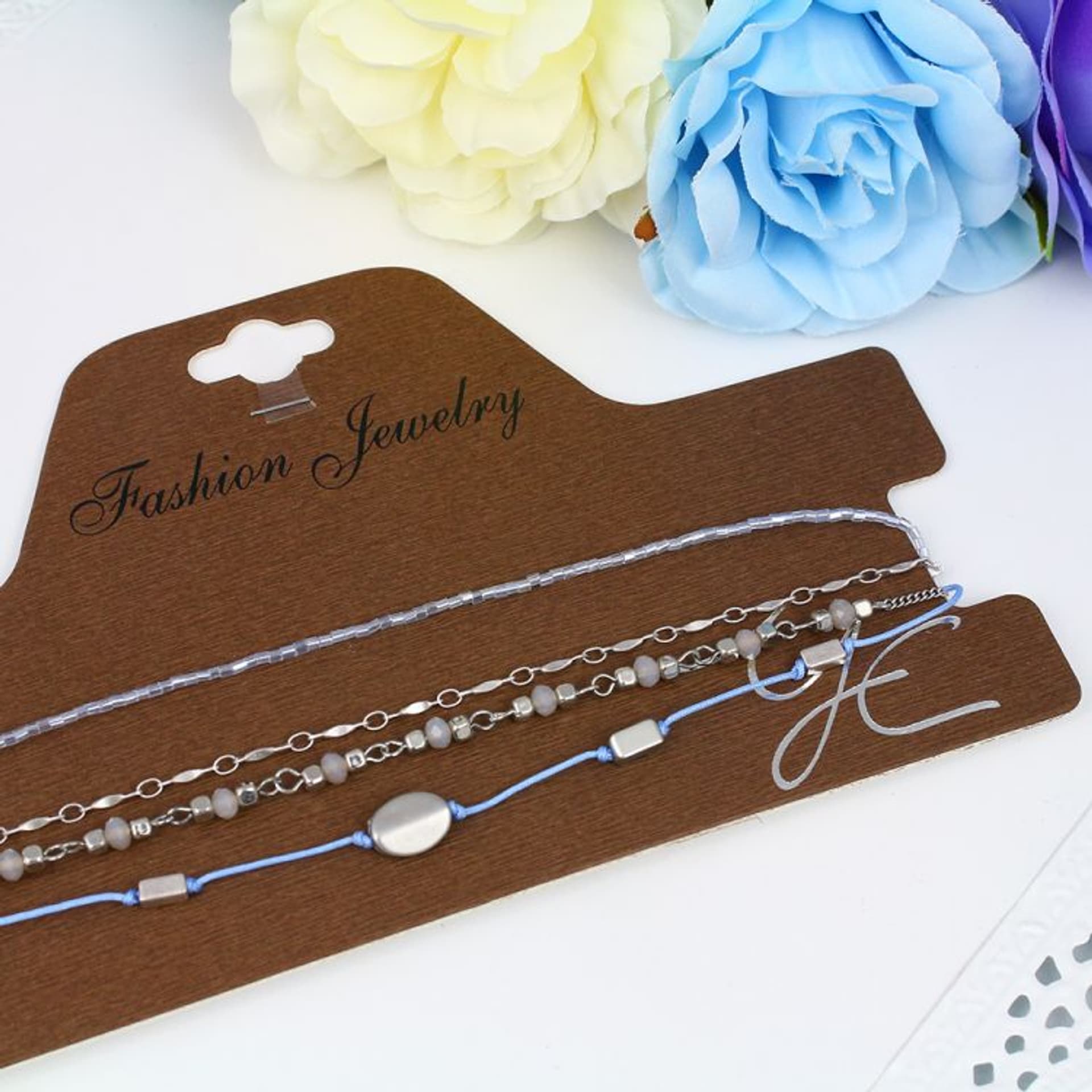 

NASZYJNIK CHOKER BOHO BŁĘKIT N529