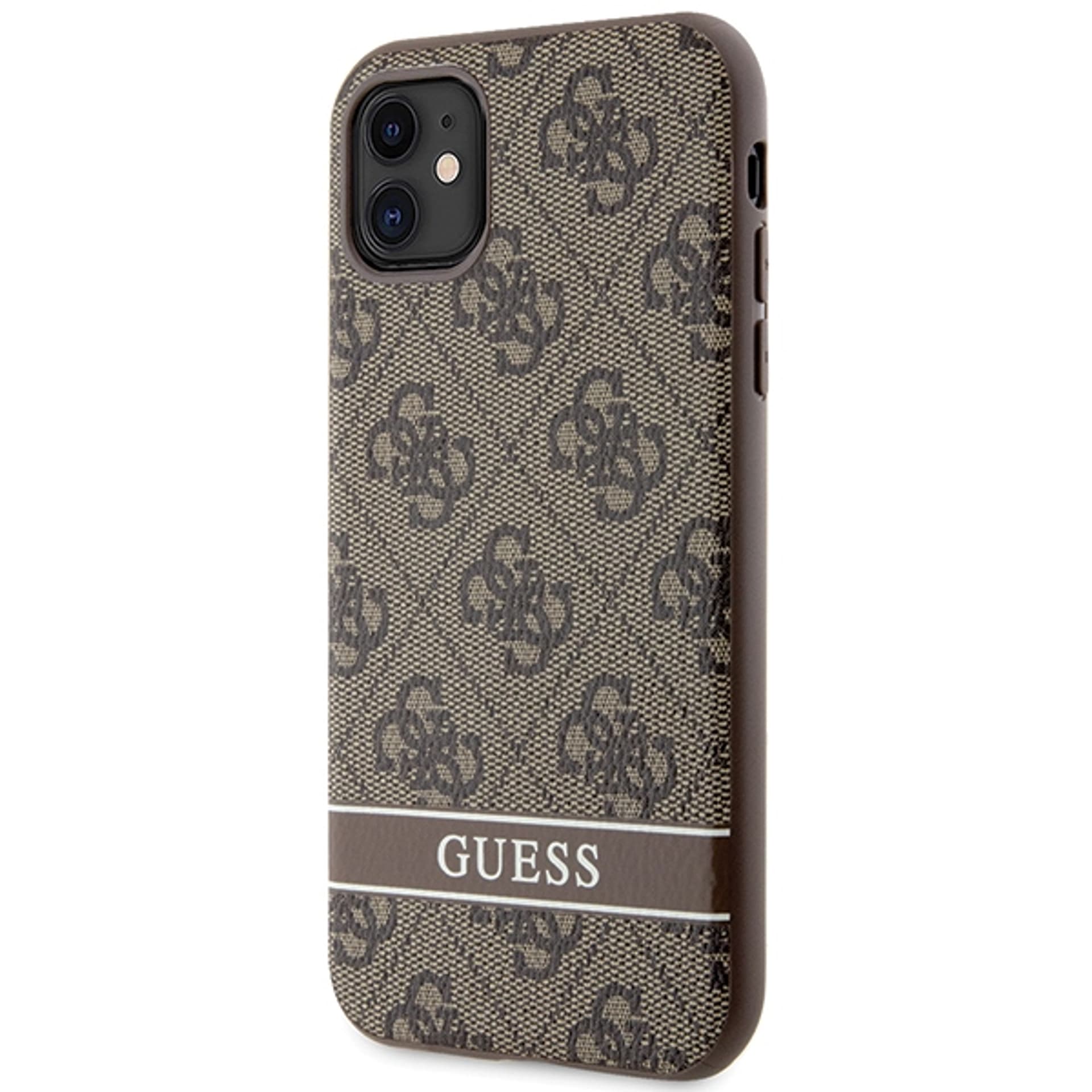 

Guess GUHCN61P4SNW iPhone 11 / Xr brązowy/brown hardcase 4G Stripe