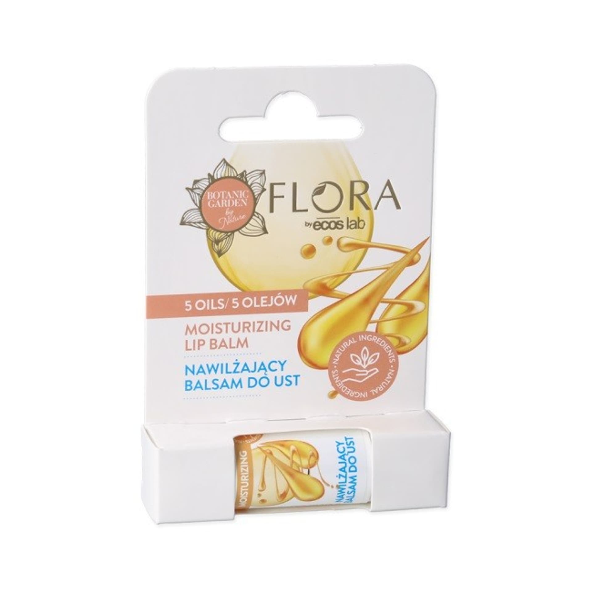 

ECOS LAB Flora Nawilżający Balsam do ust - 5 Olejów 3.8g