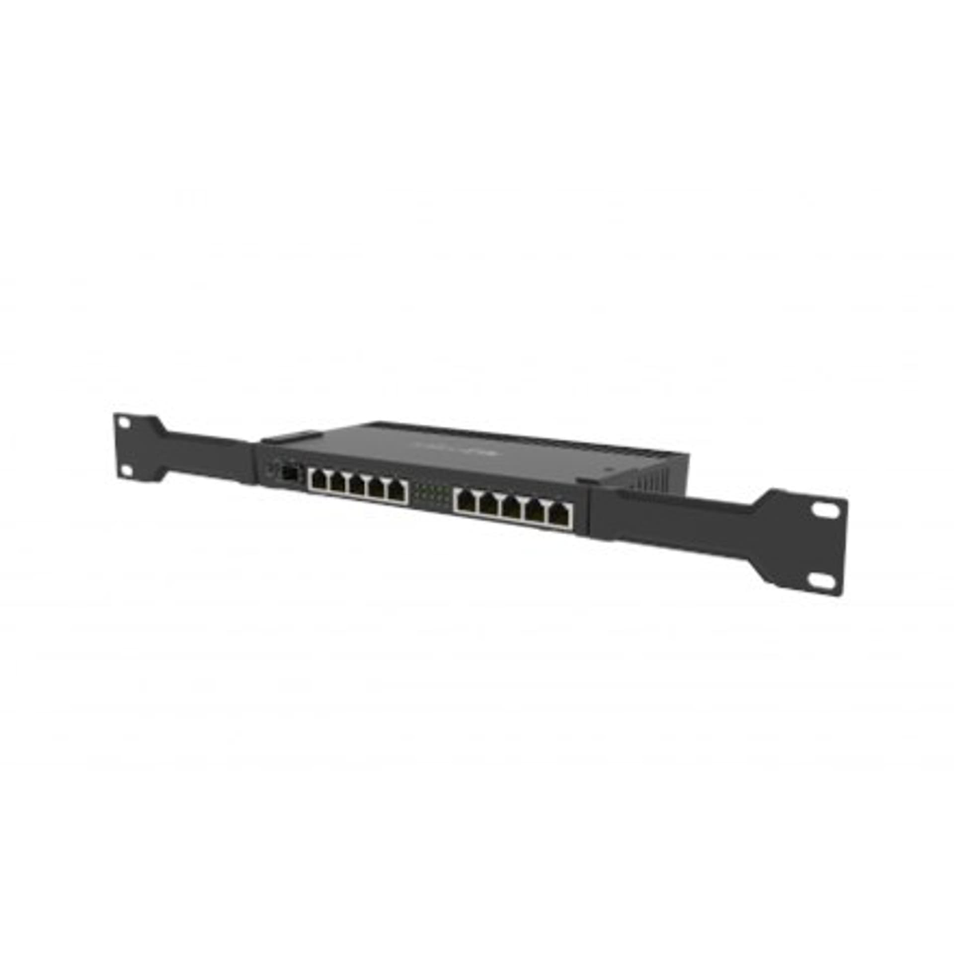 

Mikrotik Wired Ethernet Router RB4011iGS+RM, Quad-core 1.4Ghz CPU, 1GB RAM, 512 MB, 1xSFP+, 1xSerial console port, PCB Temperatu