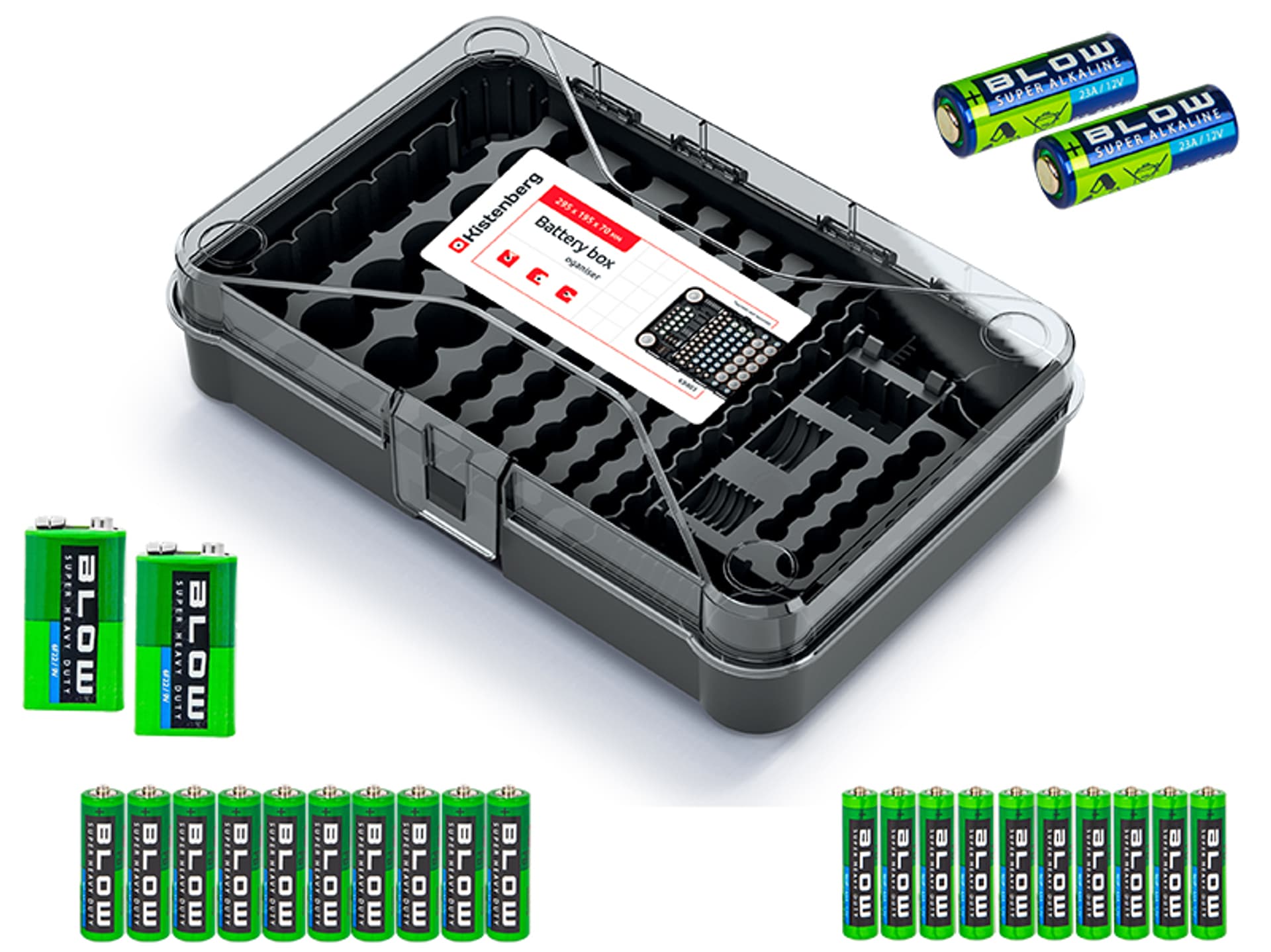 

66-512# Organizer na baterie bb03 + baterie