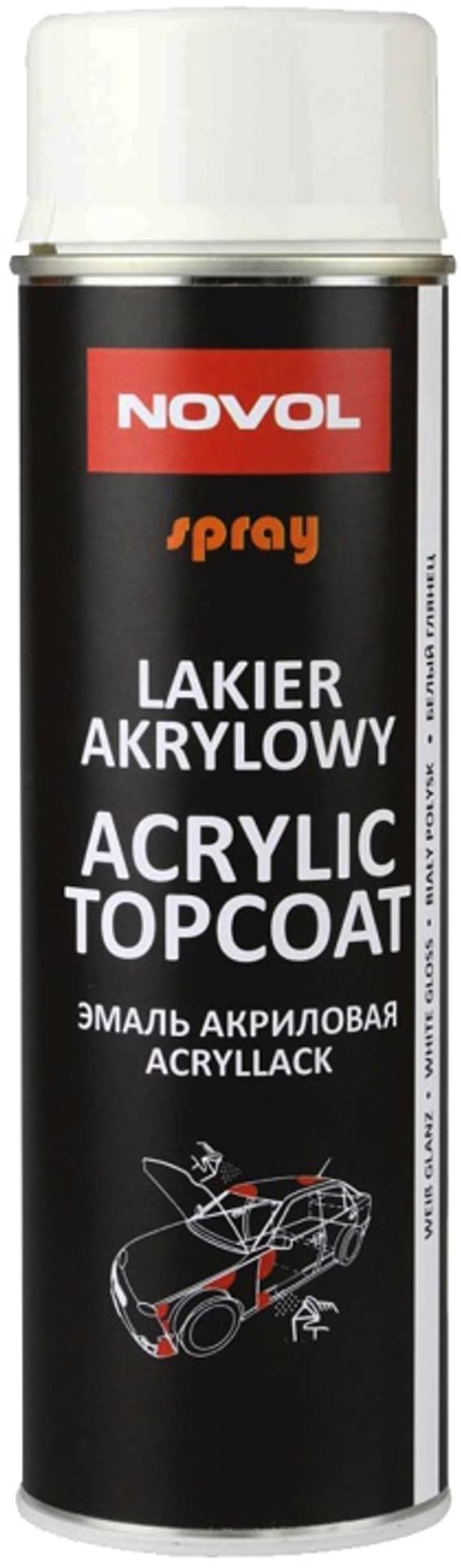 

SPRAY ACRYL TOPCOAT BIAŁY POŁYSK 500 ML