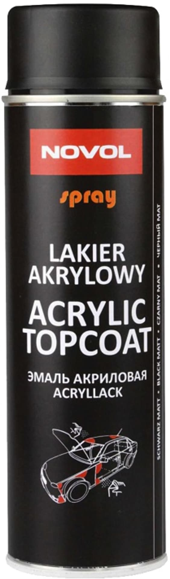 

SPRAY ACRYL TOPCOAT CZARNY MAT 500 ML