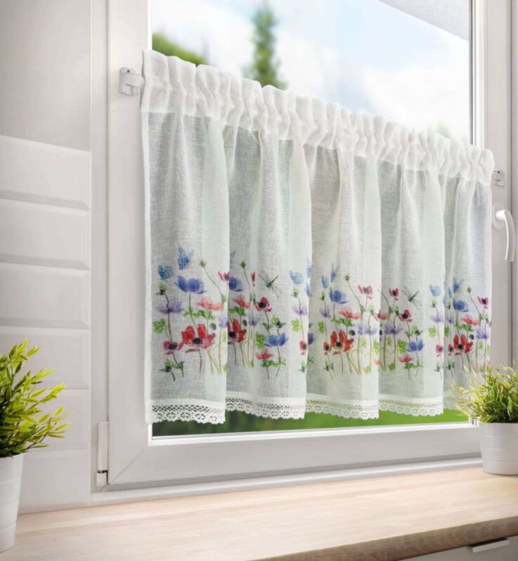 

Firana zazdrostka NORA 60x150 kwiaty