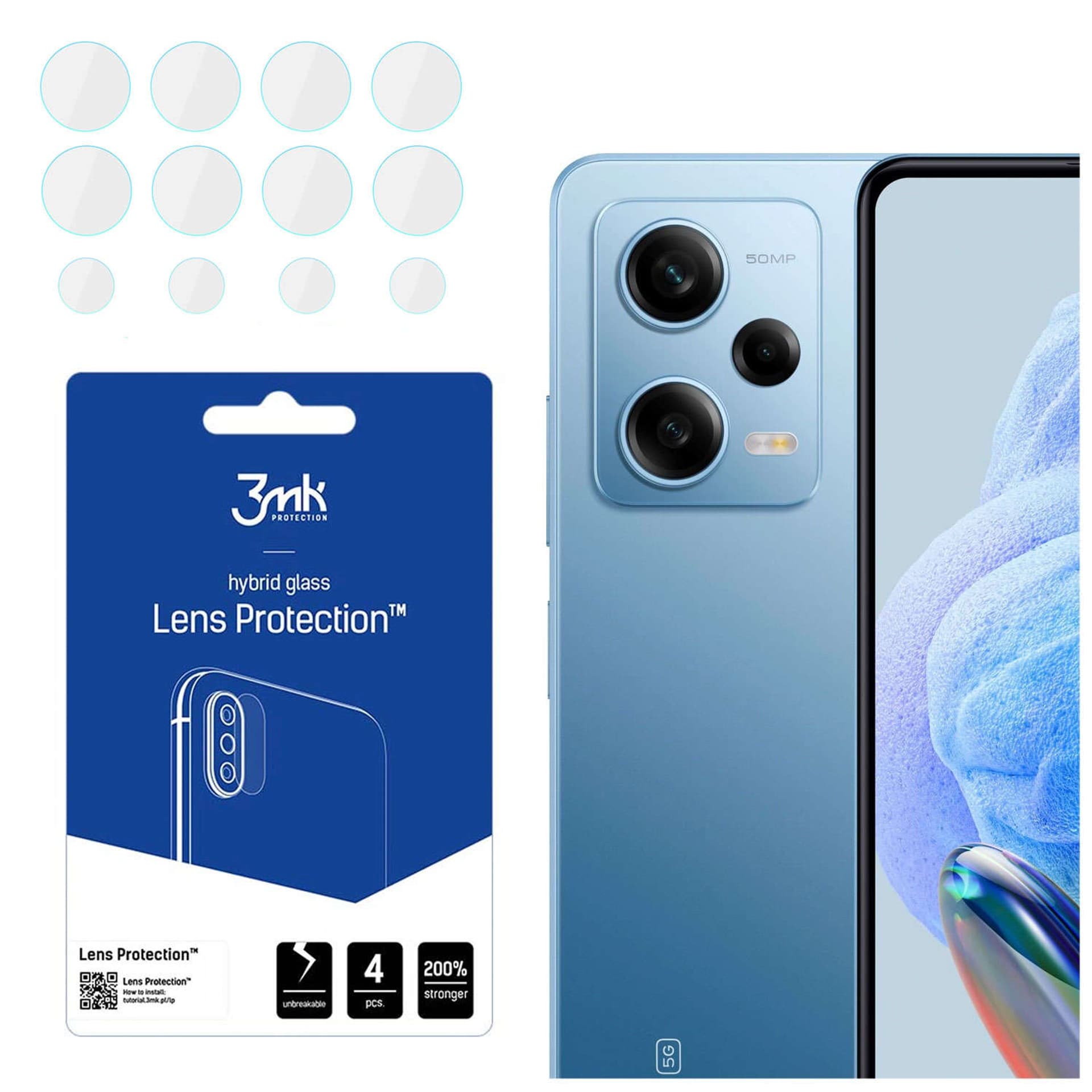 

Szkło Hybrydowe na Aparat / Obiektyw XIAOMI REDMI NOTE 12 PRO 3mk Flexible Glass Lens