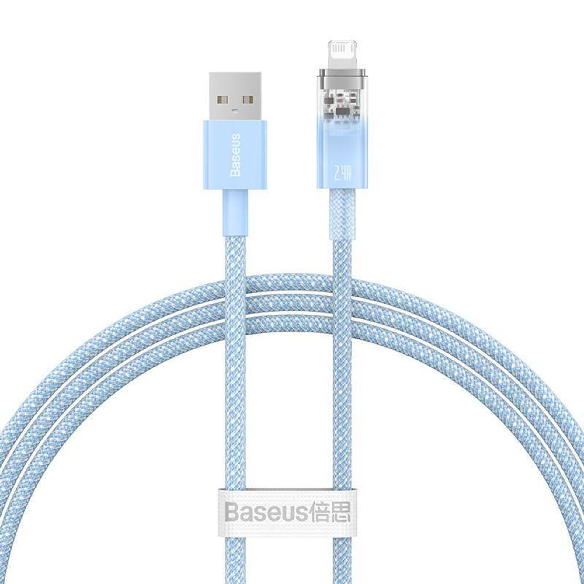 

Kabel szybko ładujący Sm Baseus Explorer 2.4A 1M (niebieski)