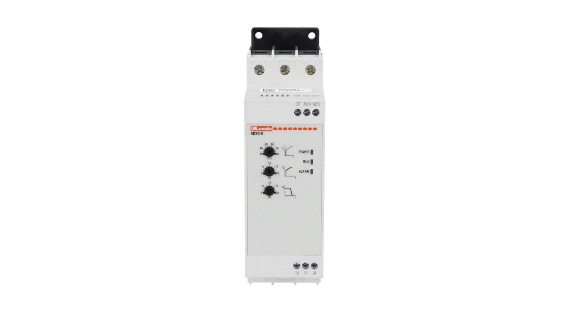 

Softstart 11kW przy 400VAC 25A wewnętrzny bypass zasilanie pomocnicze 100...240VAC ADXNB025