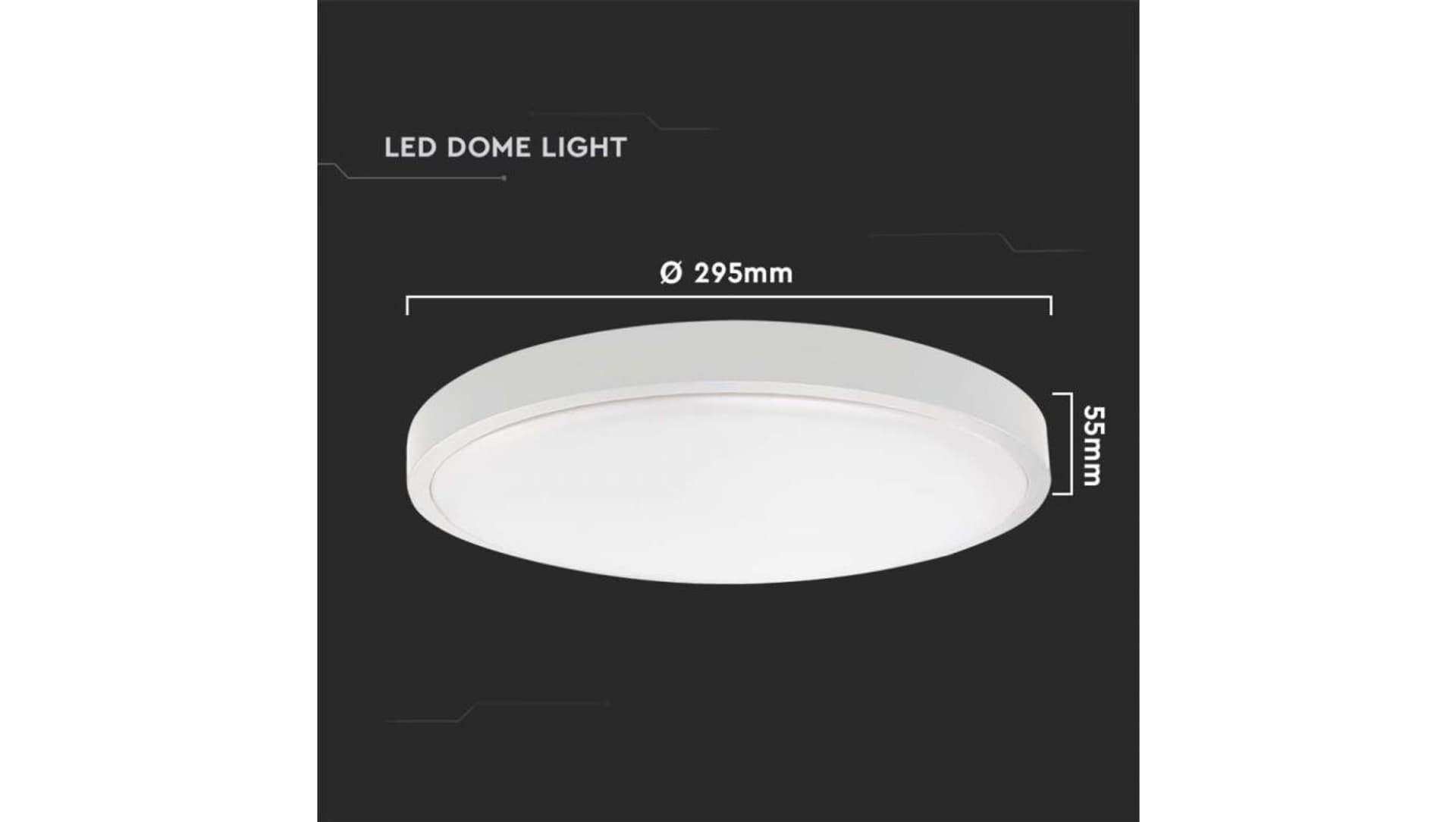 

Plafoniera LED 24W 2400lm 4000K IP44 Okrągła fi295 Mleczny Biała Ramka 7619