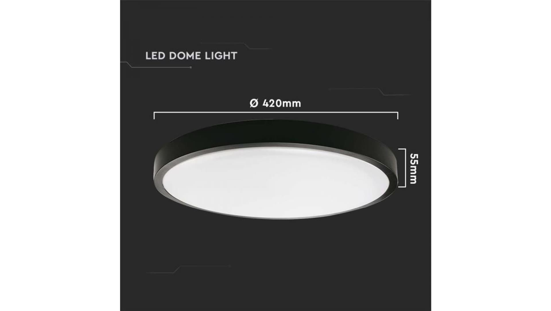 

Plafoniera LED 30W 3000lm 4000K IP44 Okrągła fi420 Mleczny Czarna Ramka 7640
