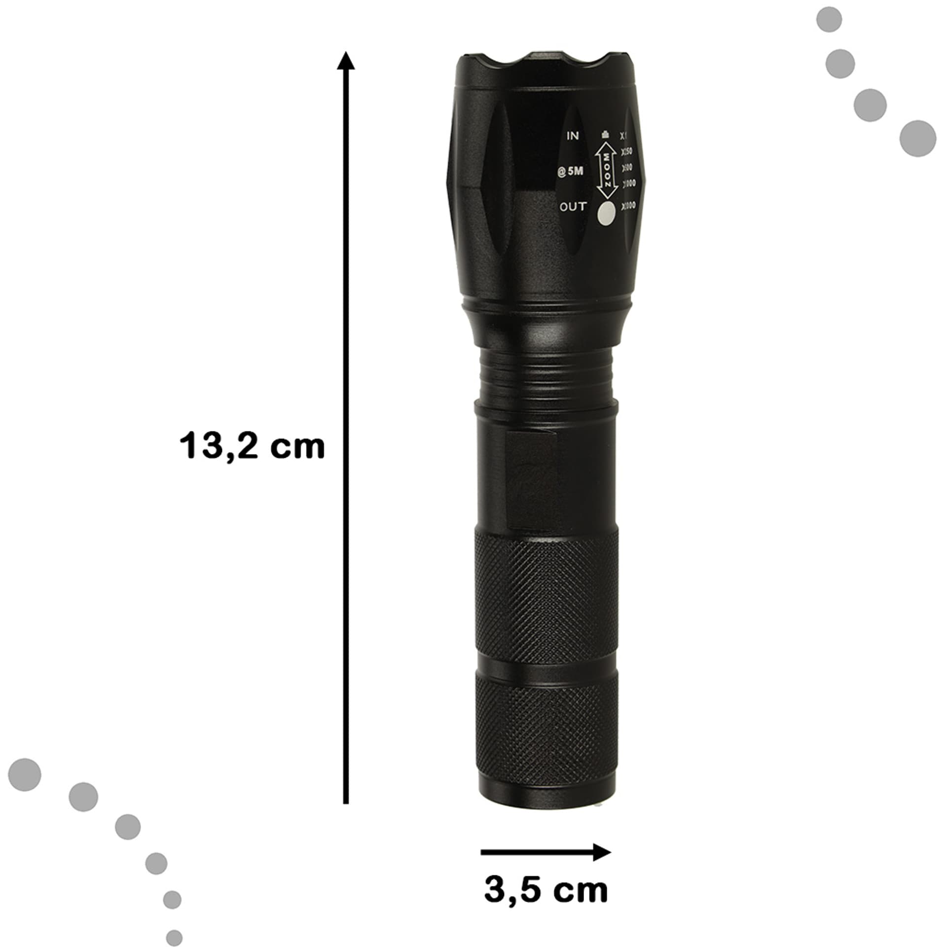 

Latarka taktyczna wojskowa 800 lumenów LED ZOOM mocna USB akumulator