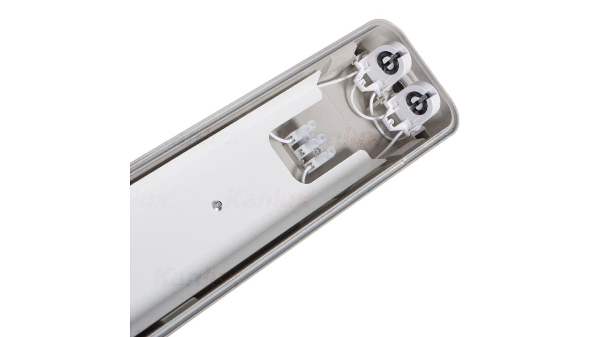 

Oprawa hermetyczna DICHT 4LED PI 218/PS odbłyśnik stalowy pod 2 świetlówki T8 LED 600mm G13 max18W IP65 szary 31322