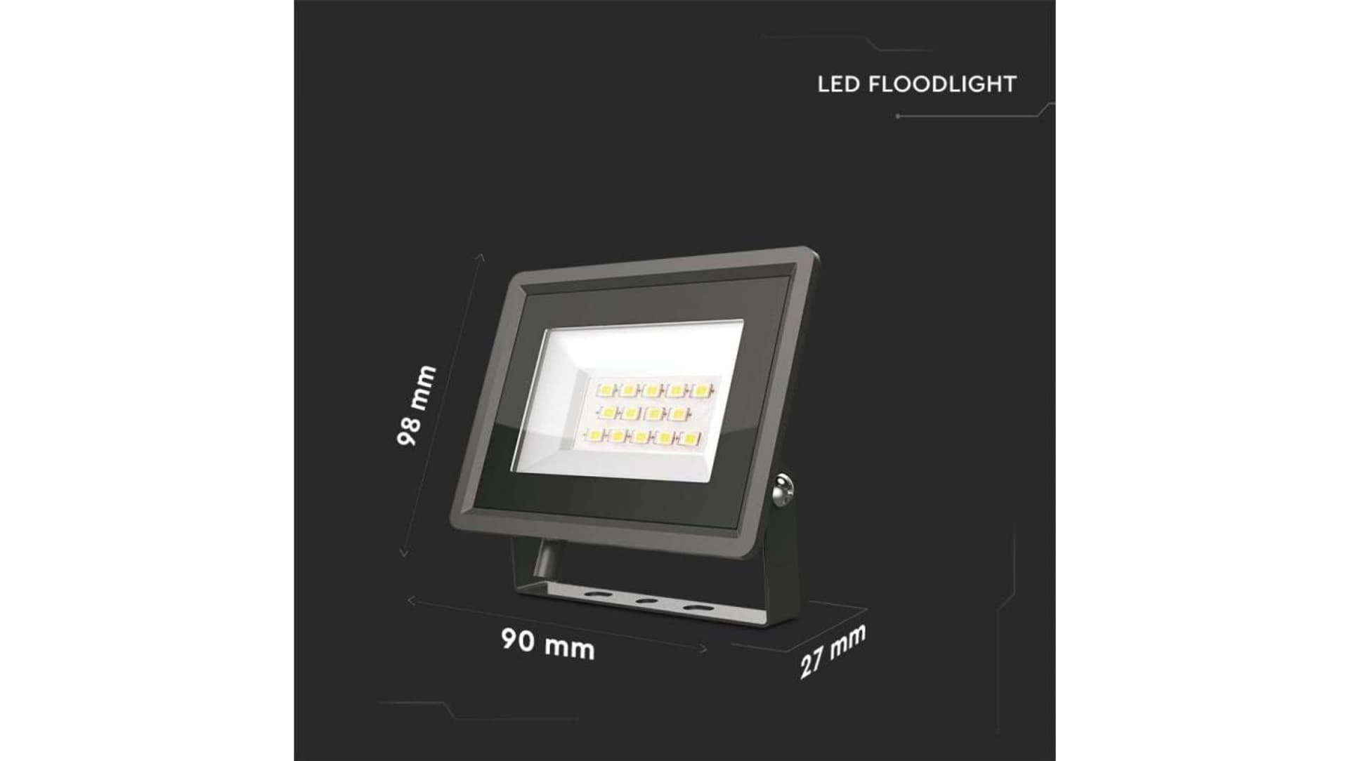 

Projektor LED 10W 750lm 6400K Seria F-Class IP65 Czarny 6729