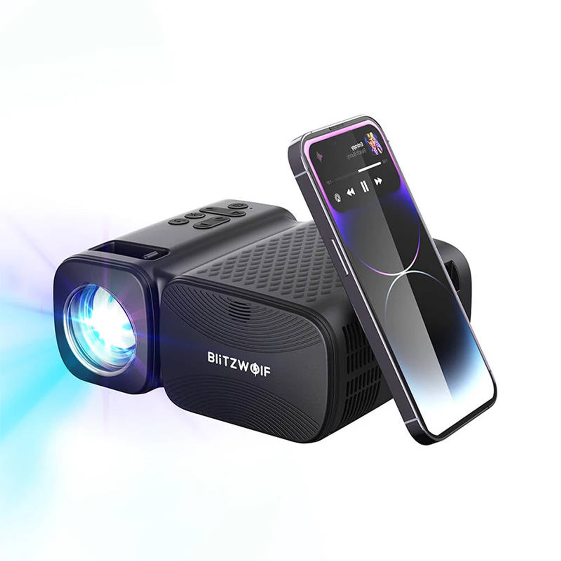 

Rzutnik / Projektor LED BlitzWolf BW-V3 Mini, Wi-Fi + Bluetooth (czarny)