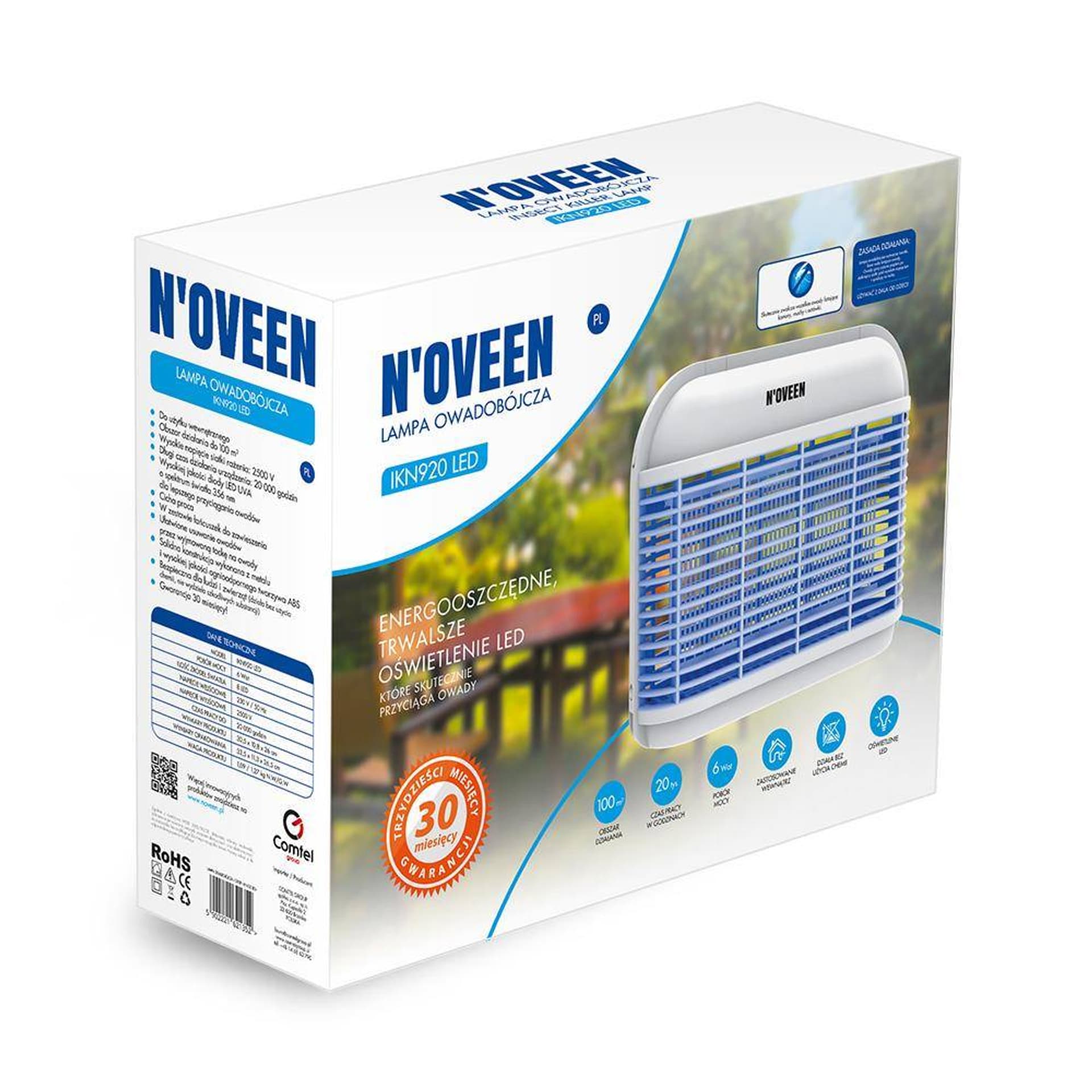 

Lampa owadobójcza NOVEEN IKN920 LED white