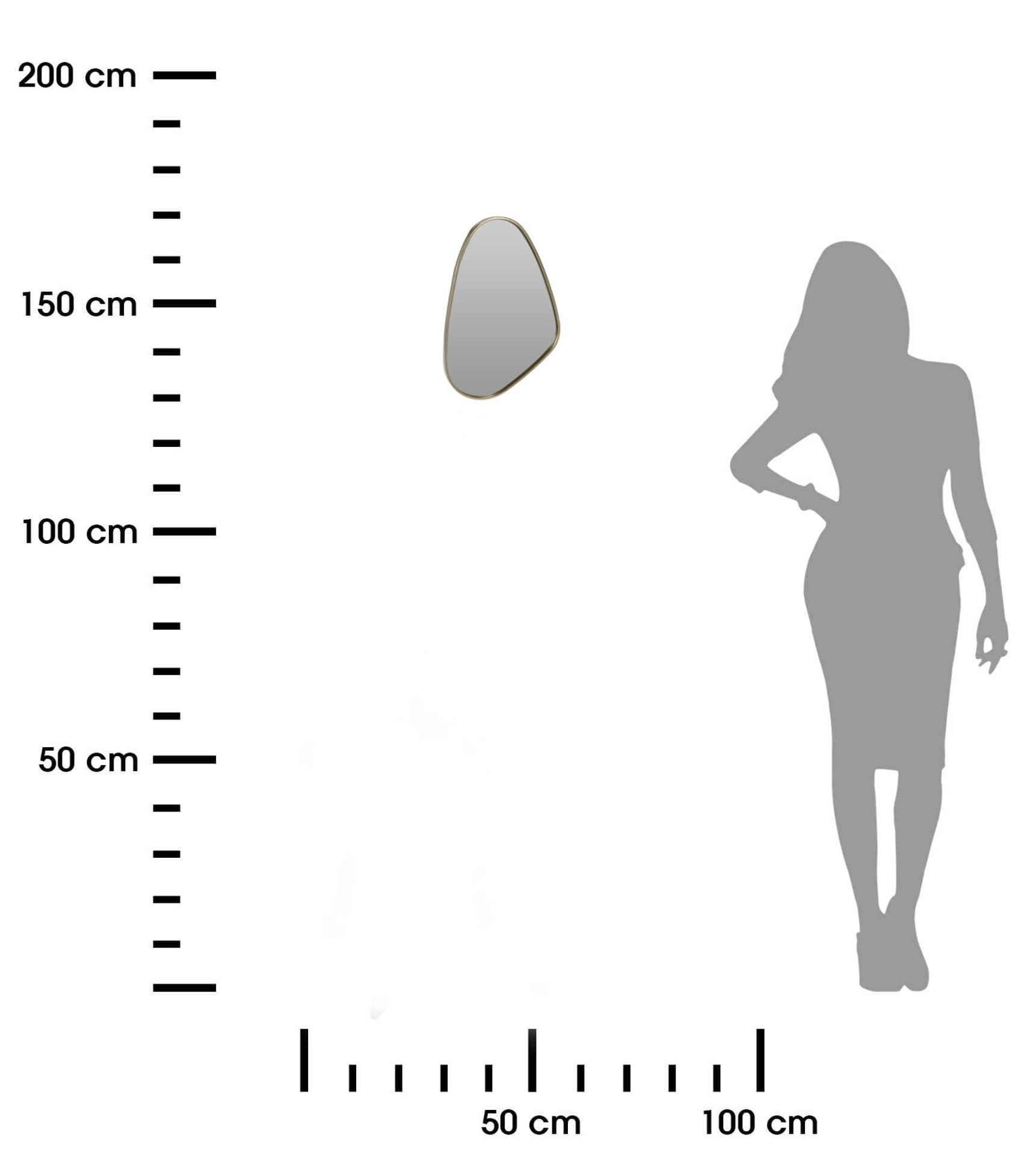 

Nowoczesne lustro ścienne złote 40 cm