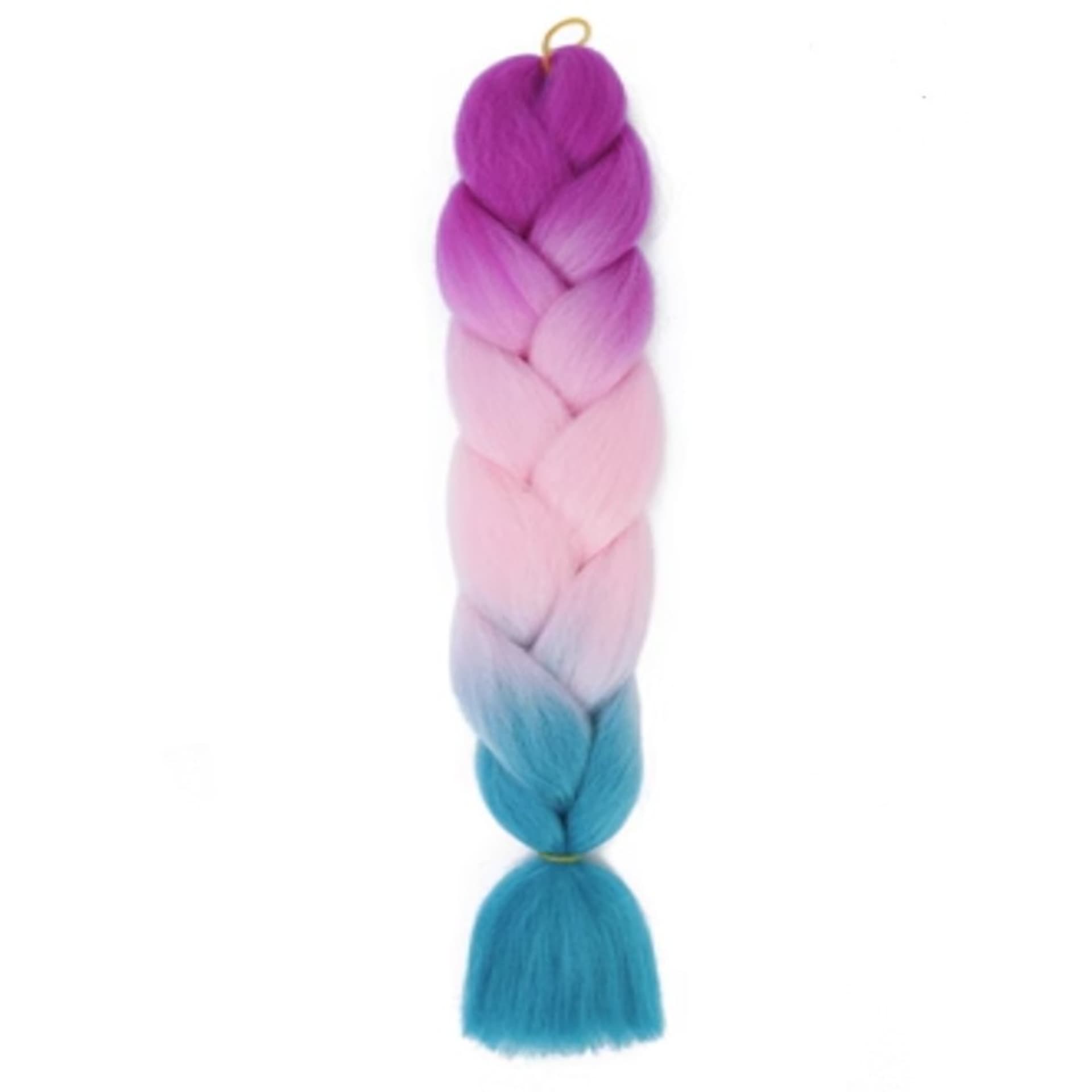 

Syntetyczne włosy kolorowe 120 cm gęste ombre WLS39