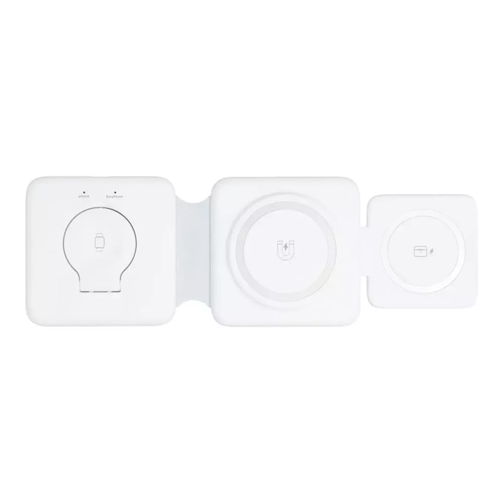 

Ładowarka indukcyjna Qi 3w1 15W P14 wspiera ładowanie z MagSafe biała