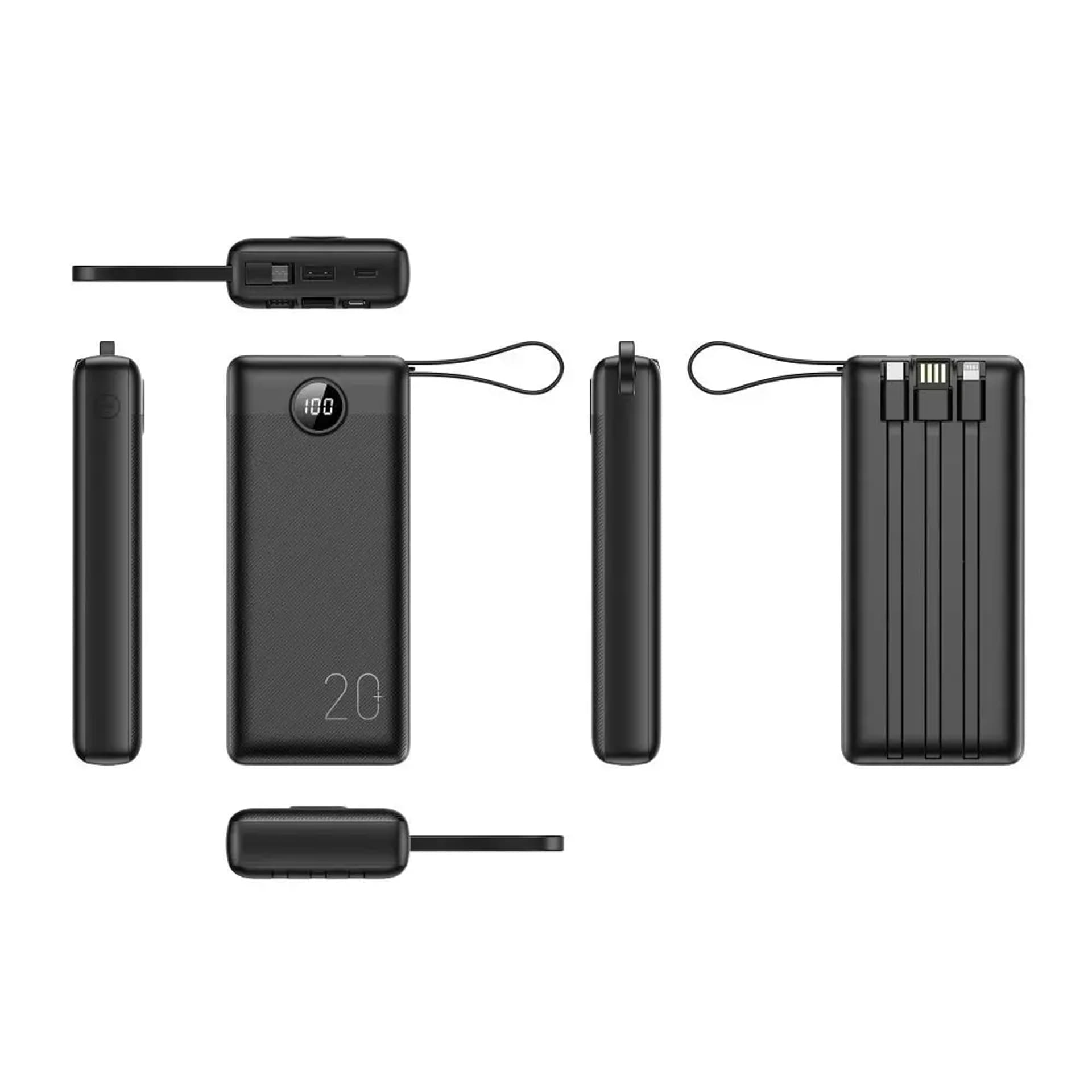 

Powerbank Bateria zewnętrzna (POWER BANK) VEGER C20 - 20 000mAh (Micro + Typ C + Lightning 8-pin) czarny W2047, Micro + typ c + lightning 8-pin) czarny w204