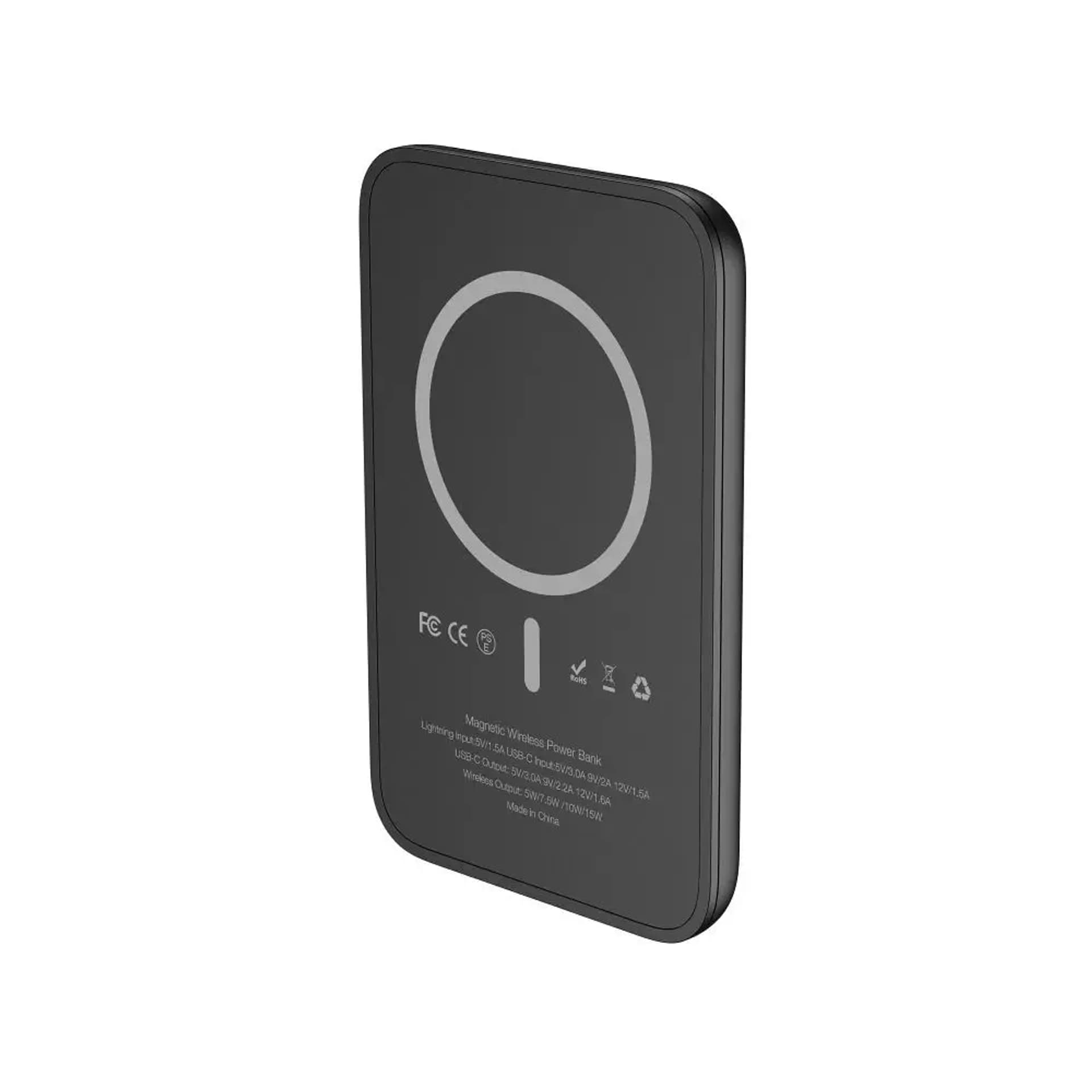 

Bateria zewnętrzna (POWER BANK) VEGER MagOn Kick z ładowaniem indukcyjnym wspiera ładowanie z MagSafe 15W - 5 000mAh PD 20W czarny (V0553P / W0553P)