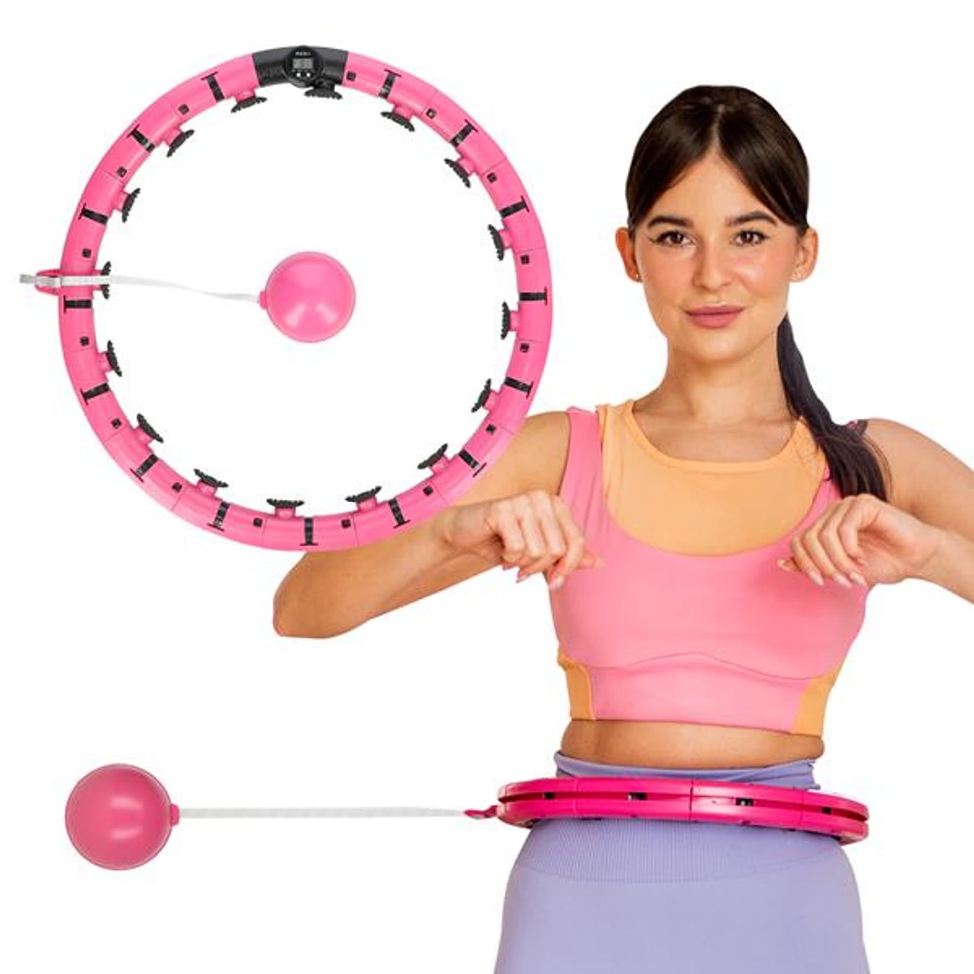 

FH07 PINK HULA HOP Z OBCIĄŻNIKIEM I LICZNIKIEM