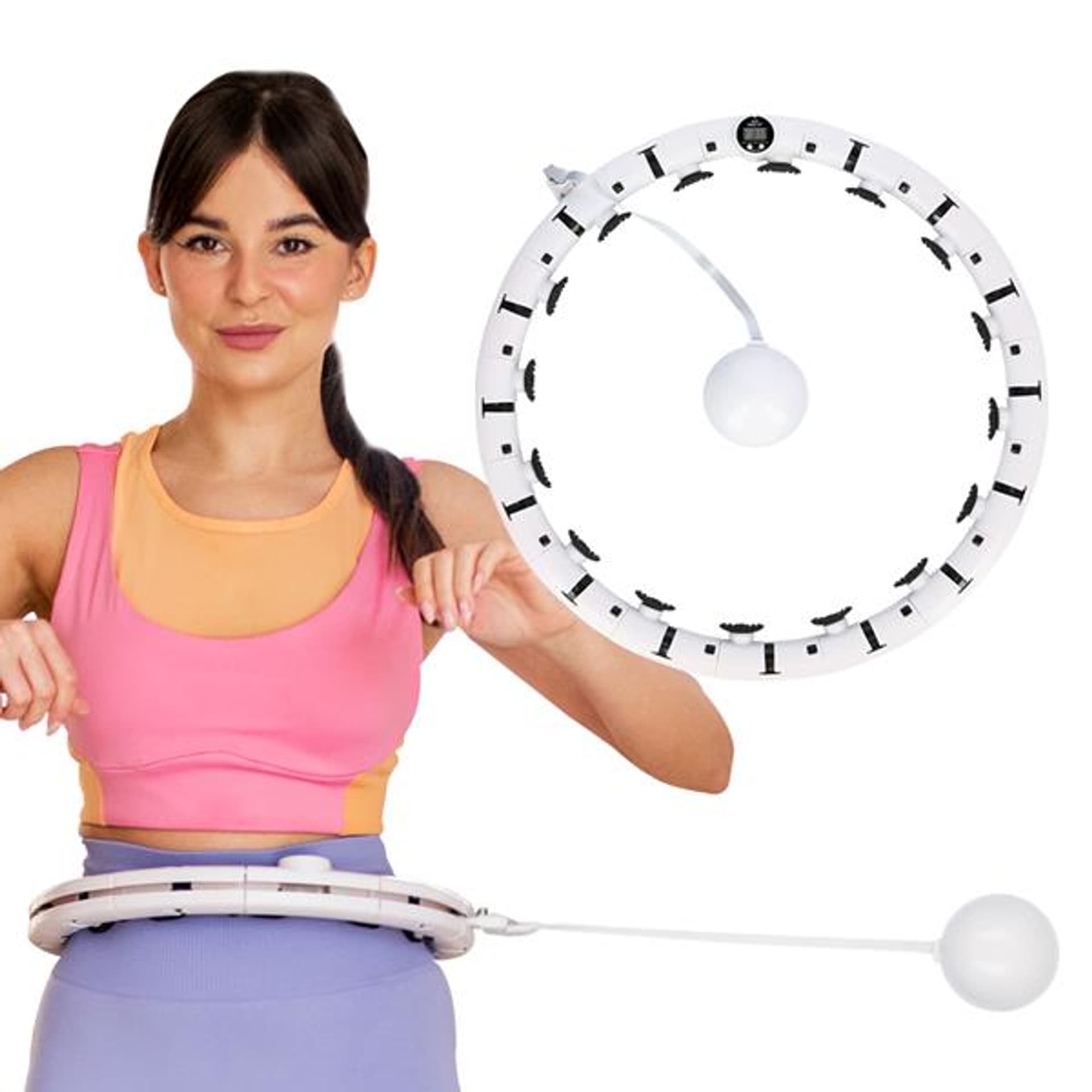

FH07 WHITE HULA HOP Z OBCIĄŻNIKIEM I LICZNIKIEM