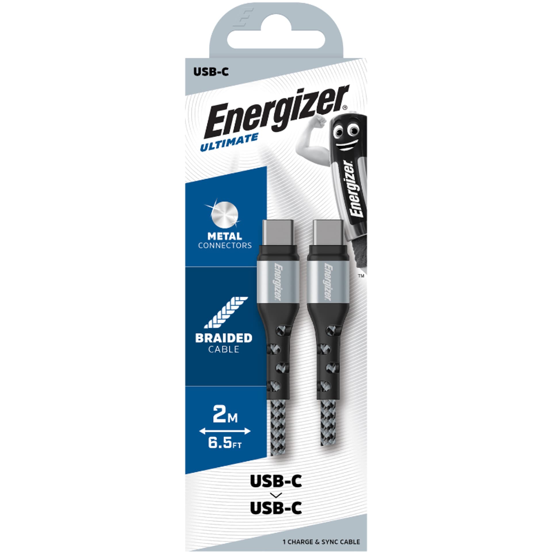 

Energizer Ultimate - Kabel połączeniowy USB-C do USB-C 2m (Srebrny)