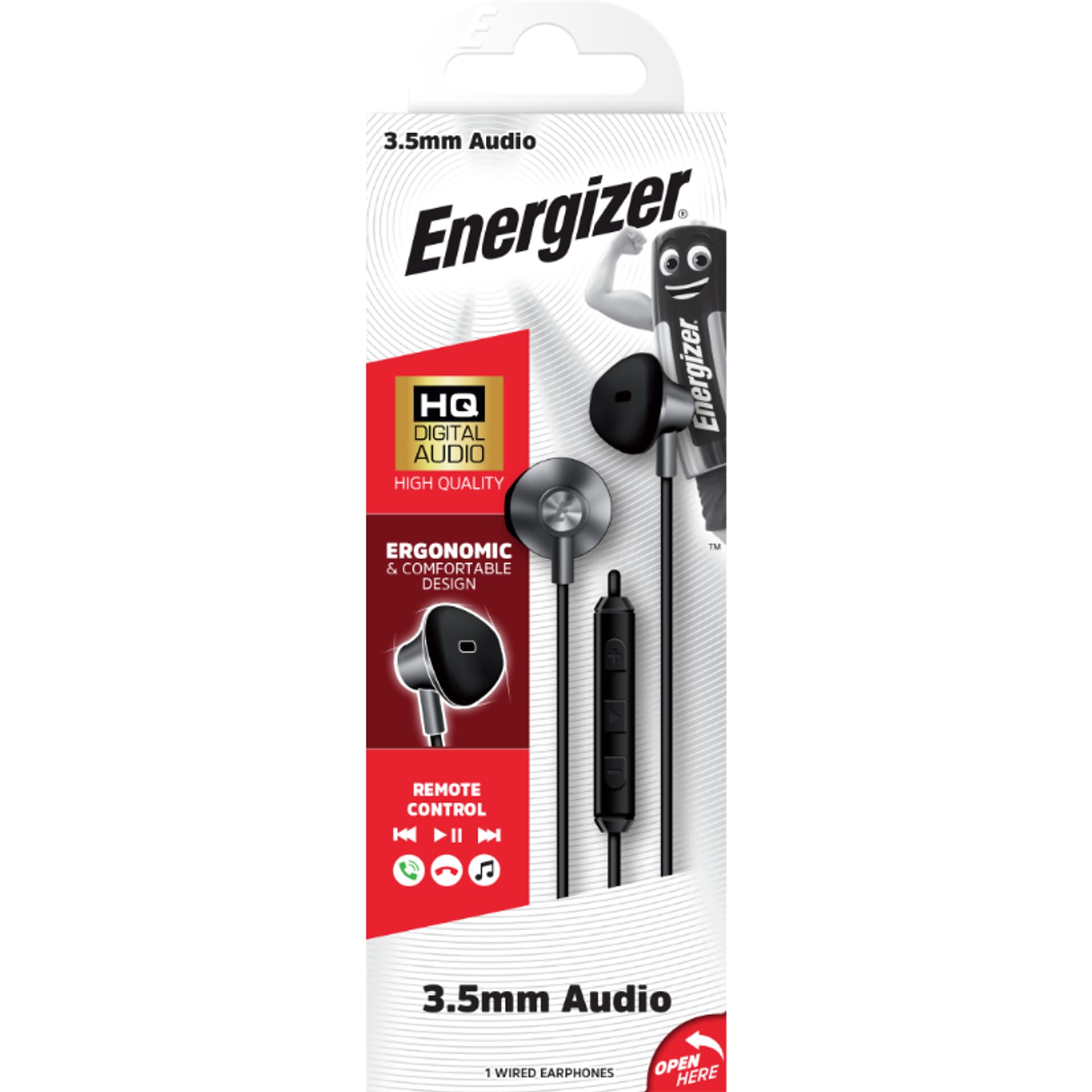 

Energizer Classic UBA15 - Słuchawki przewodowe jack 3,5 mm (Czarny)