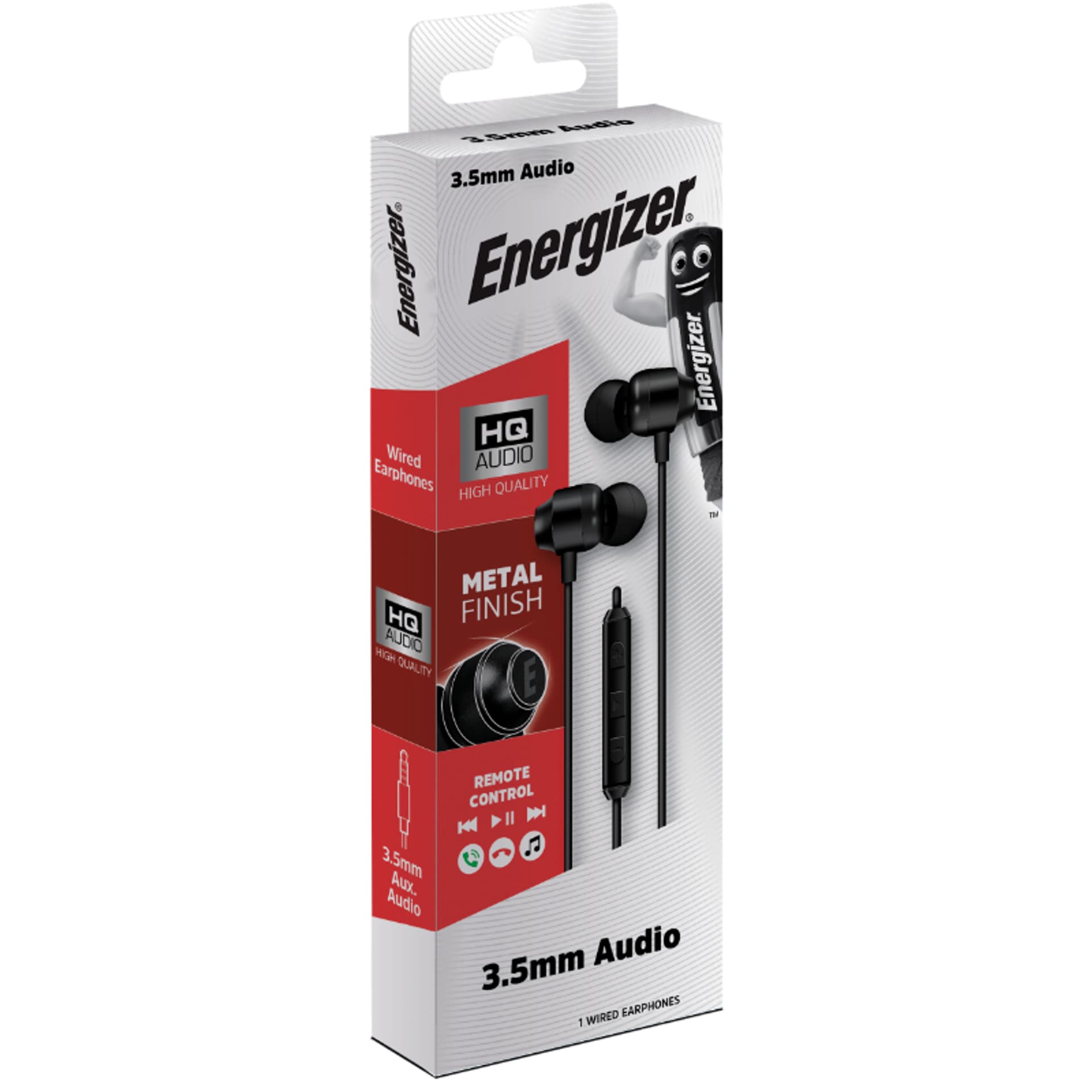 

Energizer Classic CIA10 - Słuchawki przewodowe jack 3,5 mm (Czarny)
