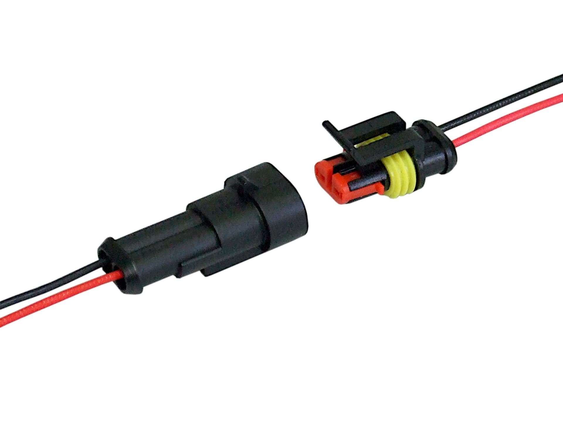 

Zarobione złącze hermetyczne Superseal 2 pin z przewodem