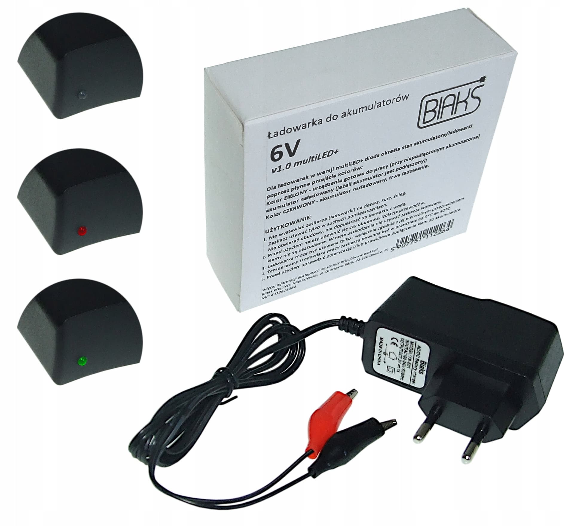 

Akumulator żelowy AGM 6V 15Ah + ŁADOWARKA LED