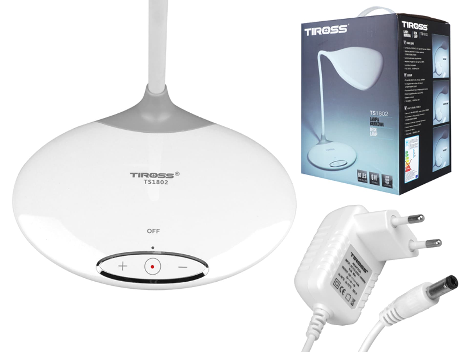 

1 szt. Lampka biurkowa TS-1802, 60 x LED, 6 W.