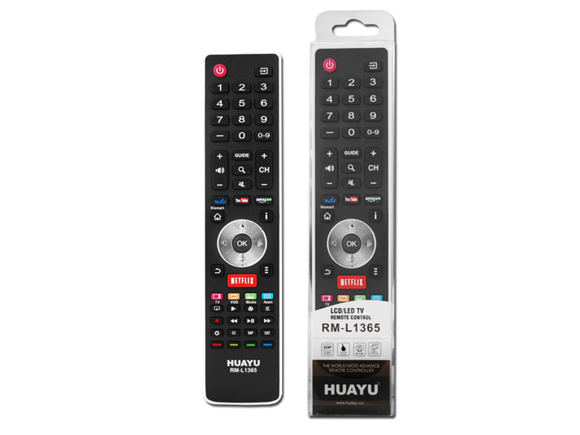 

1 szt. Pilot do TV LCD HISENSE RM-L1365 NETFLIX YOUTUBE AMAZON.