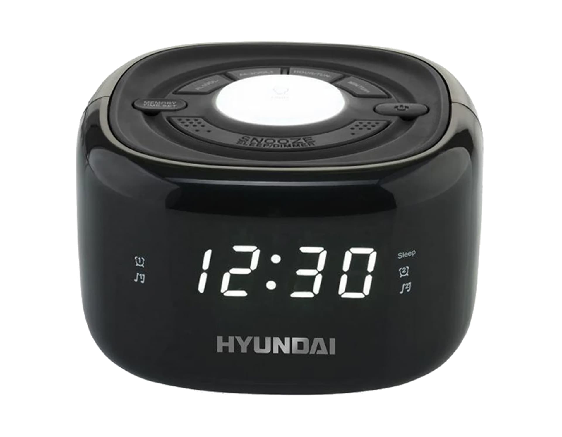 

1 szt. Radiobudzik HYUNDAI RAC340PLLBW zegar,radio FM,alarm ,wbudowana lampka nocna