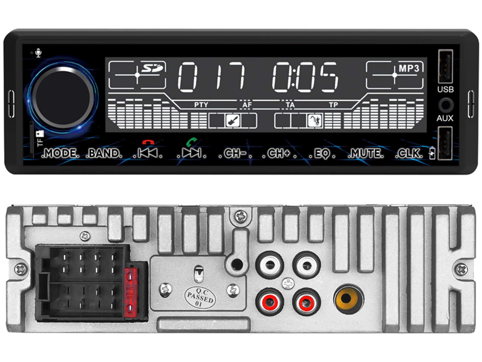 

1 szt. PS Radio samochodowe LTC MVX6000 LCD display, USB Charger-2A, SD/MP3/BT4.0/pilot.