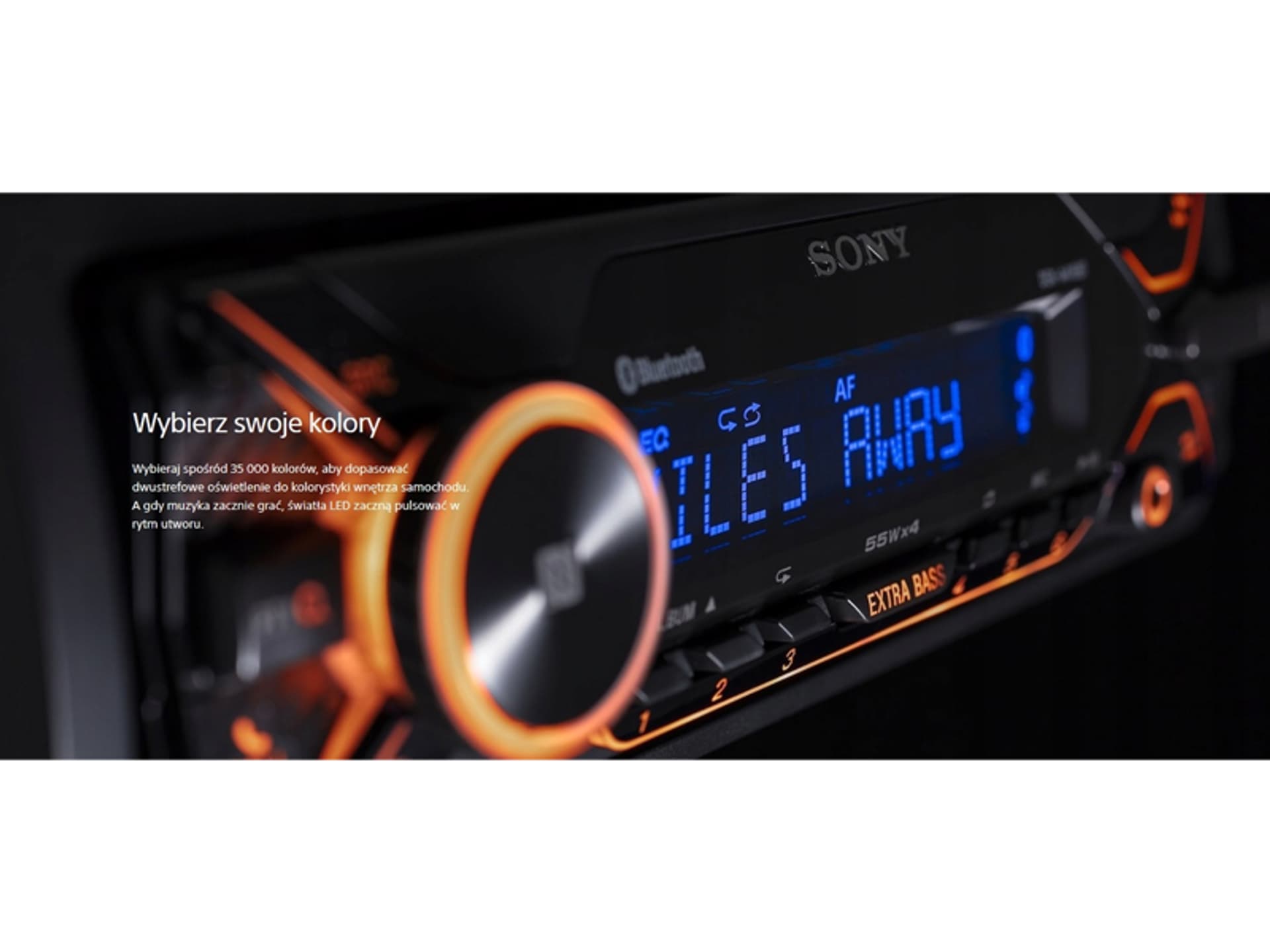 

1 szt. Radio samochodowe SONY DSX-A416BT, multicolor, Bluetooth BT.