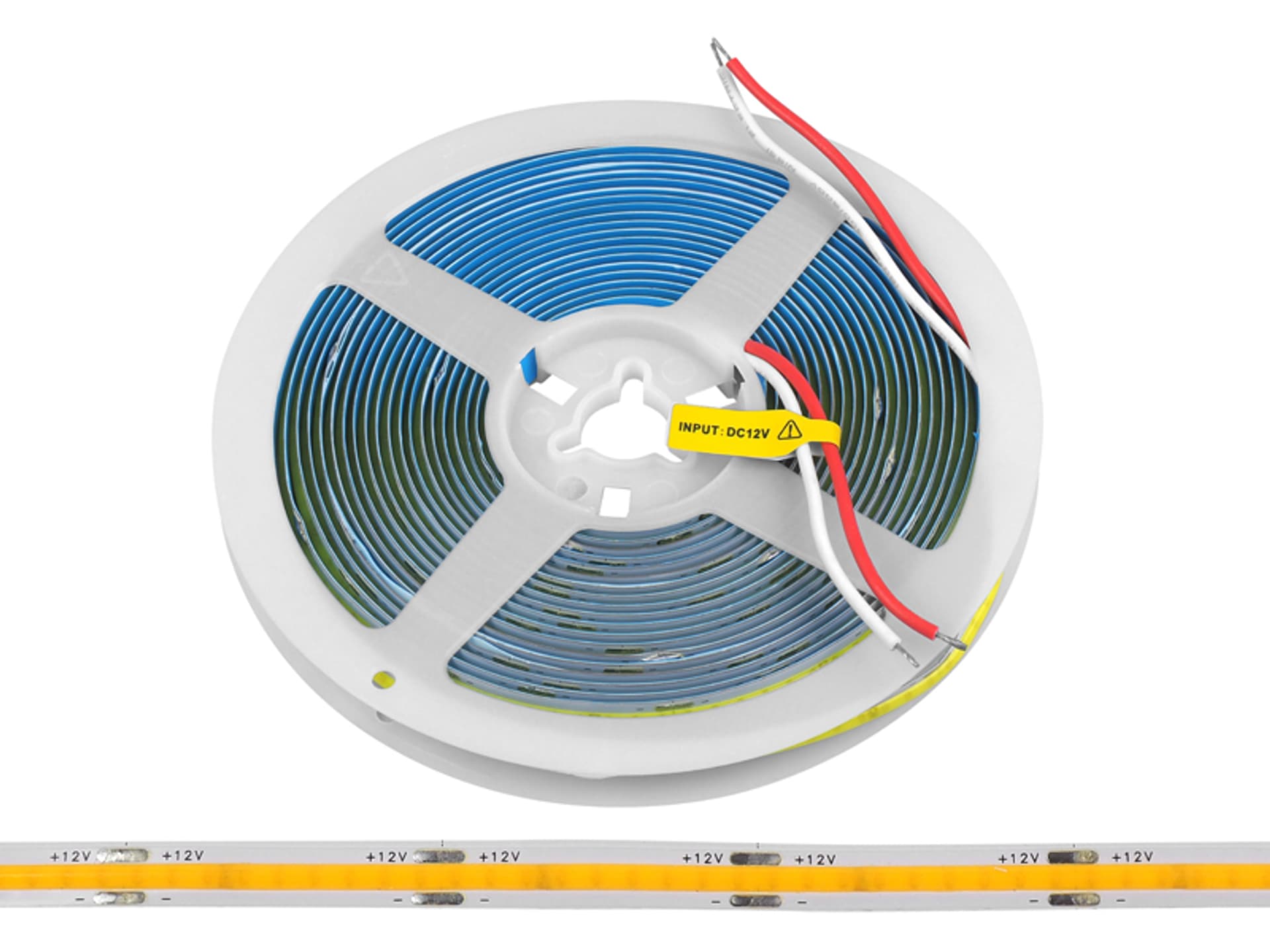 

1 rol. PS TAŚMA LED COB IP20 3000K 1400lm/m, światło ciepłe białe ,12W/m.