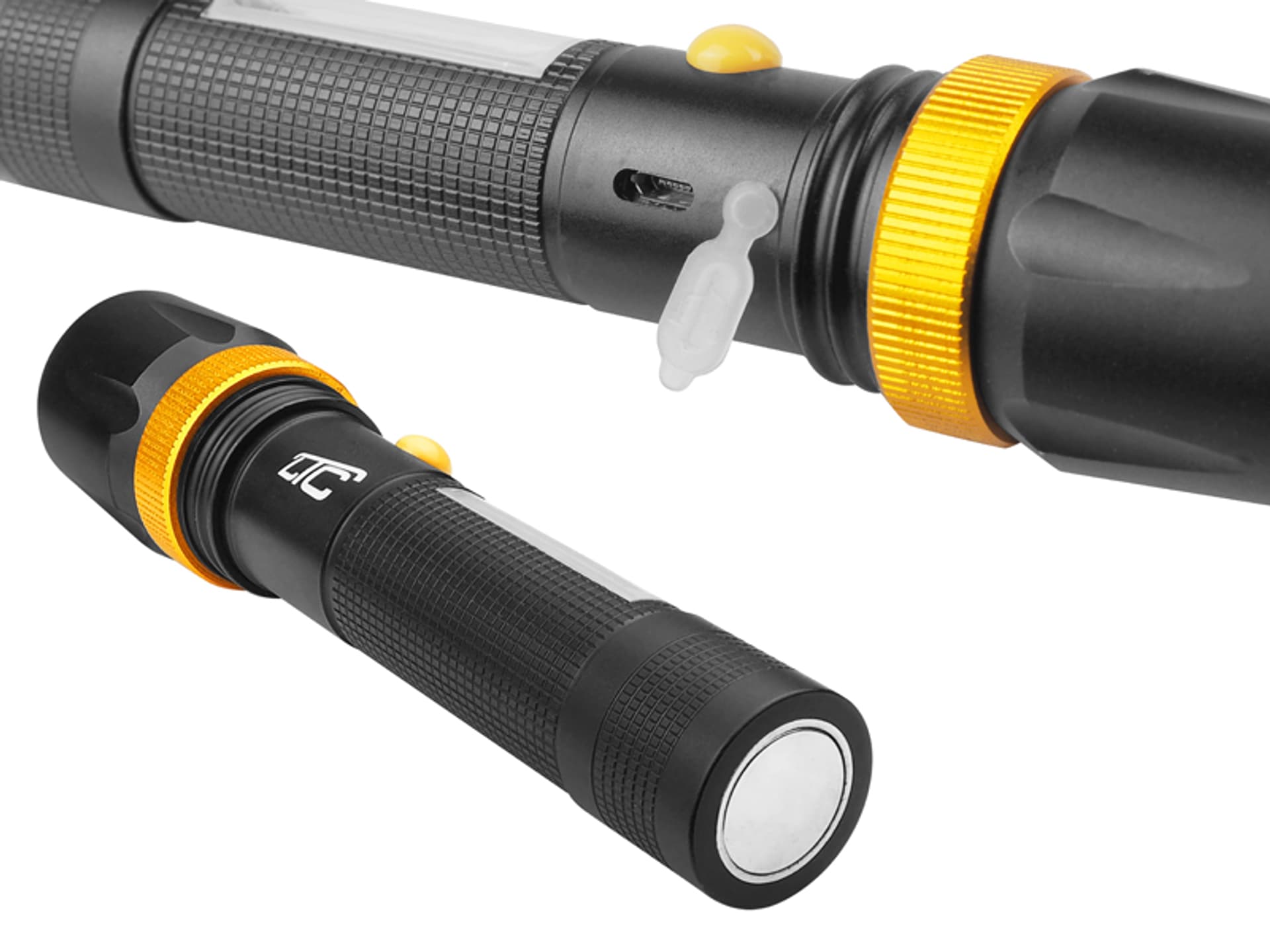 

1 szt. LTC Latarka ręczna LED COB 6 W/3 W, akumulator 6800 mAh, micro USB.