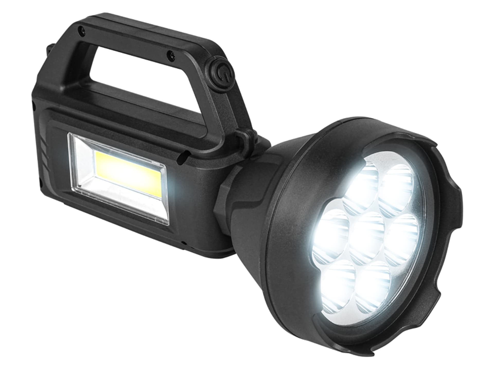 

1 szt. Latarka ręczna szperacz 7 LED + COB + solar akumul. kabel MicroUSB