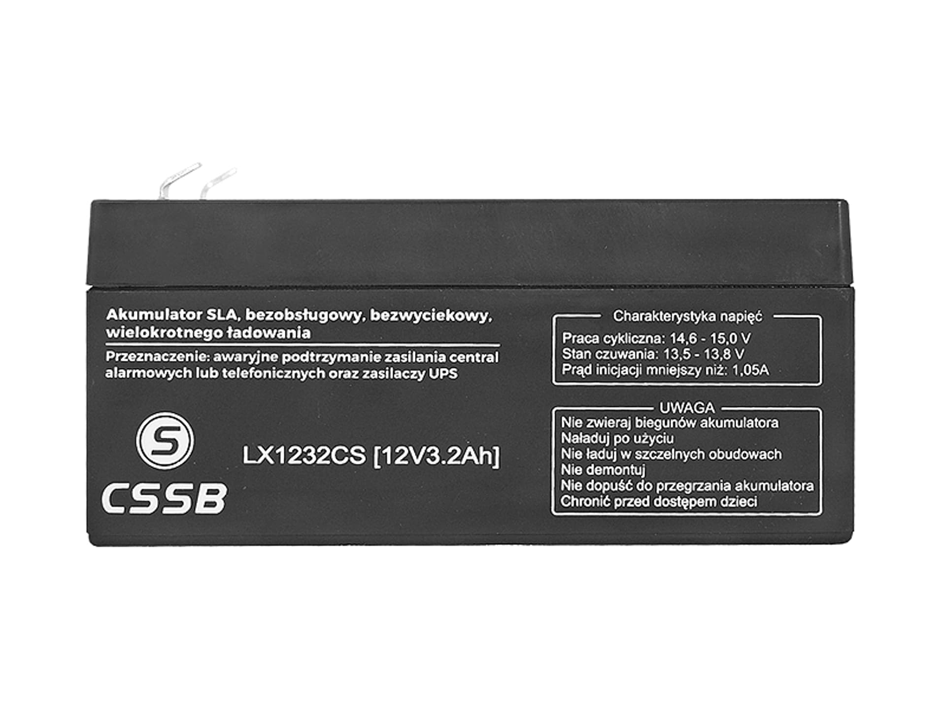 

1 szt. PS Akumulator bezobsługowy SLA 12v3,2ah