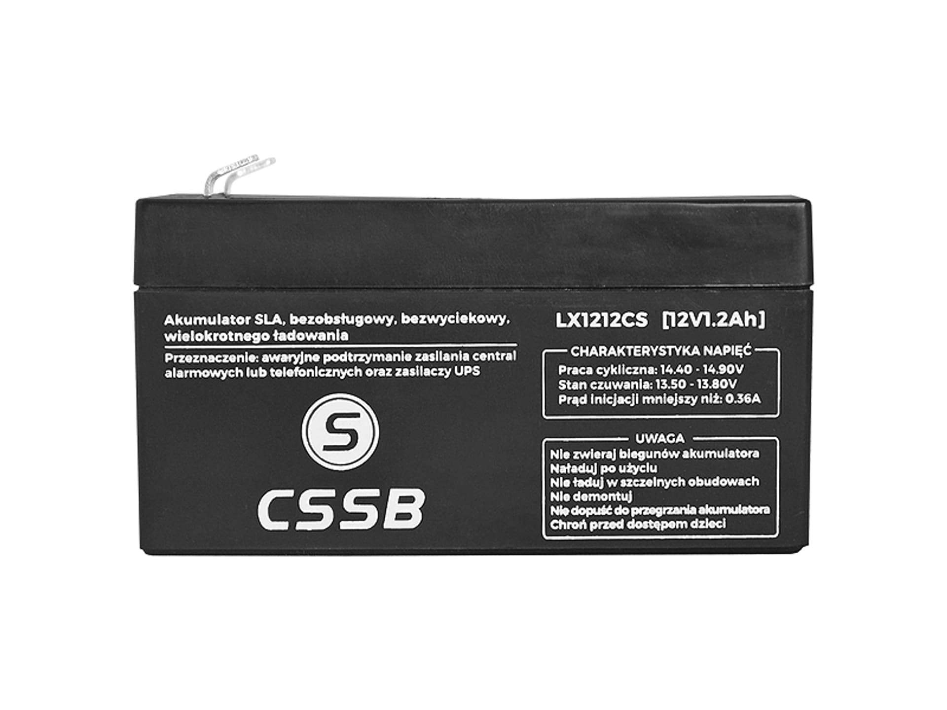 

1 szt. PS Akumulator bezobsługowy SLA 12V 1.2Ah.