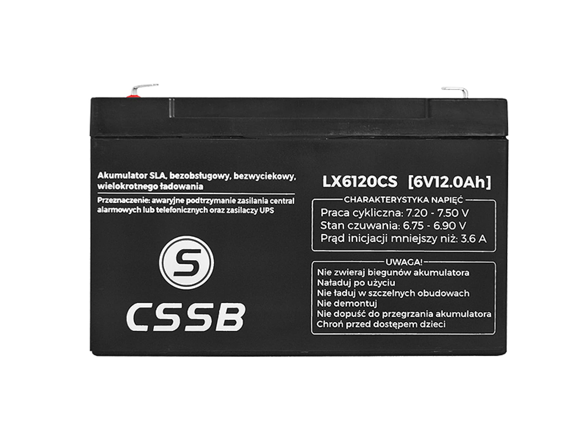 

1 szt. PS Akumulator bezobsługowy SLA 6V 12Ah