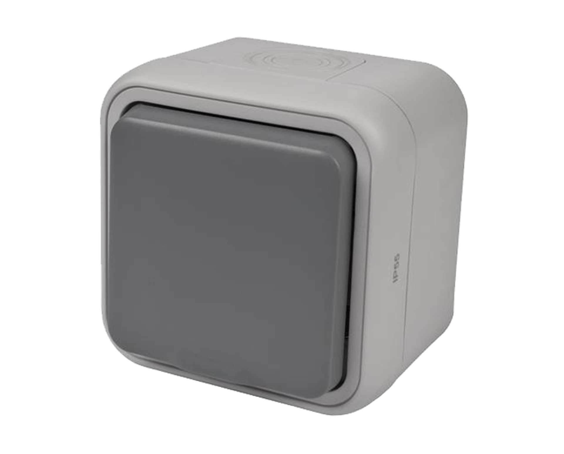 

1 szt. Gniazdo poj. 2P+Z n/t popiel z klapką grafit z-bezśrubowy 16A 250V wododp. IP55