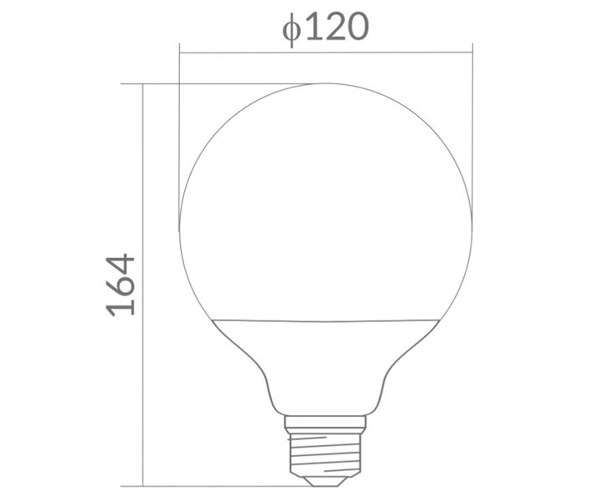 

1 szt. Żarówka LED Globe E27, 20 W, biały zimny.