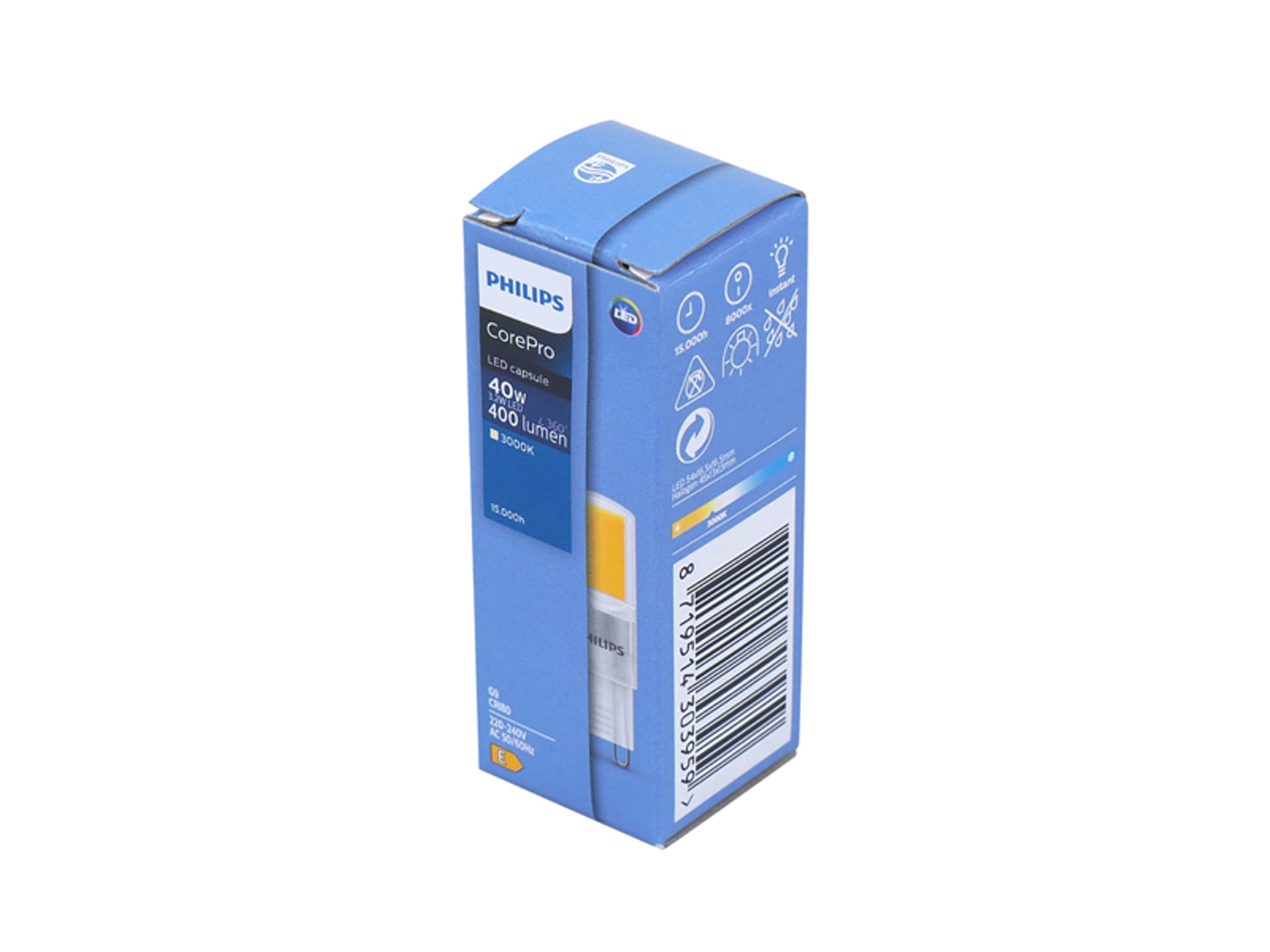 

1 szt. ŻARÓWKA LED PHILIPS G-9 3,2W 3000K 400lm OKR.