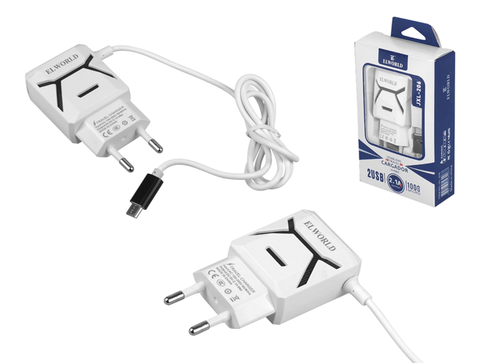 

1 szt. Ładowarka sieciowa Home & Travel Charger wtyk Micro USB, 2xUSB 2.1A BOX