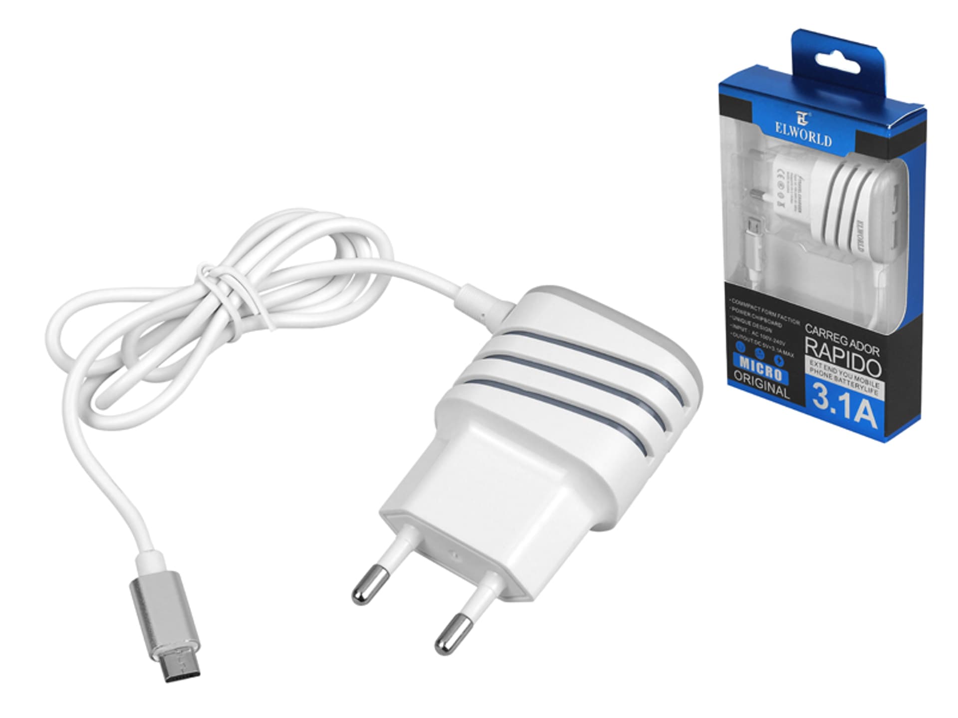 

1 szt. Ładowarka sieciowa RAPIDO Home & Travel Charger wtyk typu Micro Usb, 2xUSB 3.1A BOX