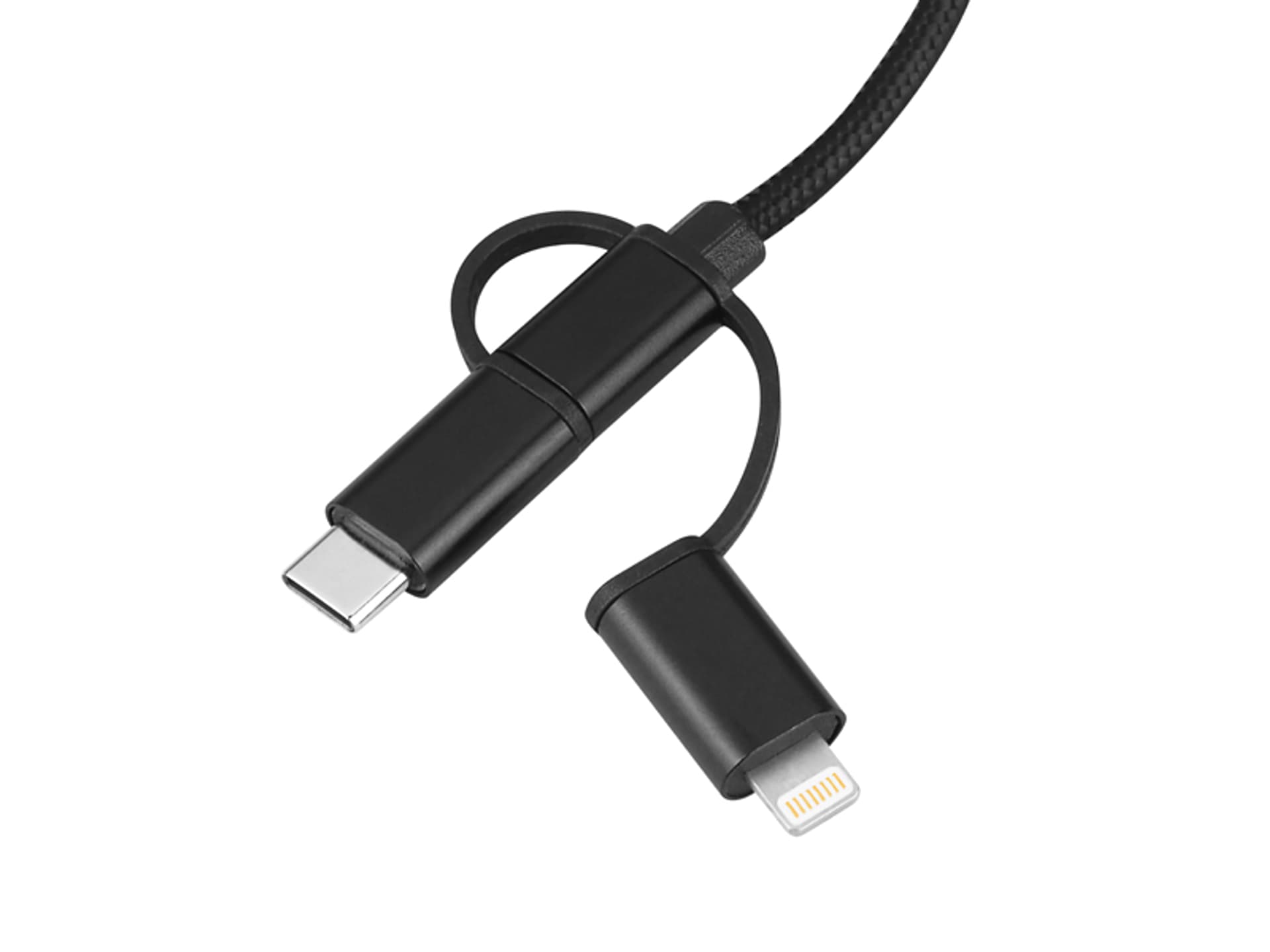 

1 szt. Kabel Setty NYLON 3w1, 1m, 2A, Micro / typ C / Lightning, 8PIN, QC, czarny.