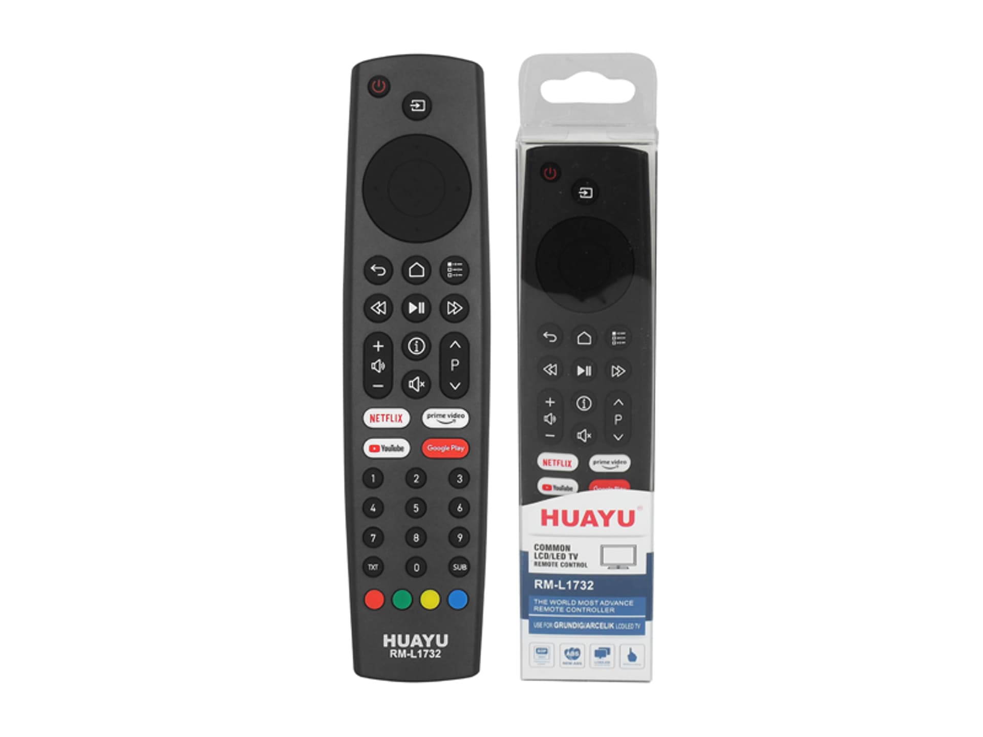 

1 szt. Pilot do TV LCD Grundig RM-L1732 YouTube,NETFLIX,Prime Video,Google Play